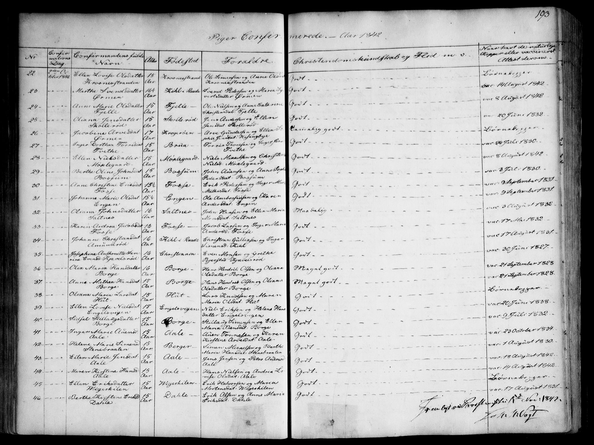 Onsøy prestekontor Kirkebøker, SAO/A-10914/F/Fa/L0003: Parish register (official) no. I 3, 1841-1860, p. 193
