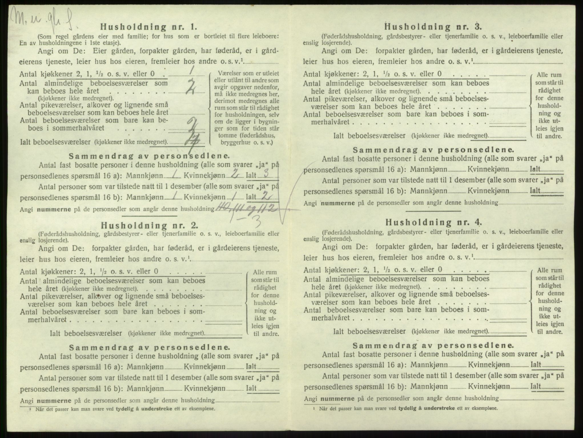 SAB, 1920 census for Gaular, 1920, p. 109