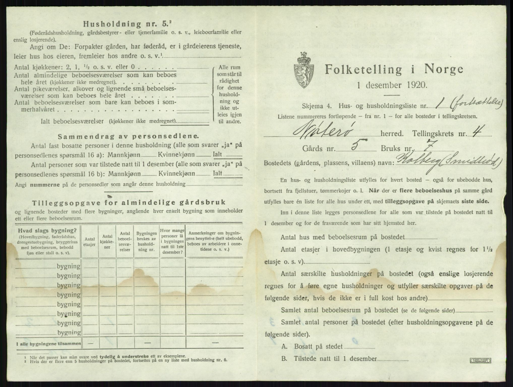 SAKO, 1920 census for Nøtterøy, 1920, p. 695