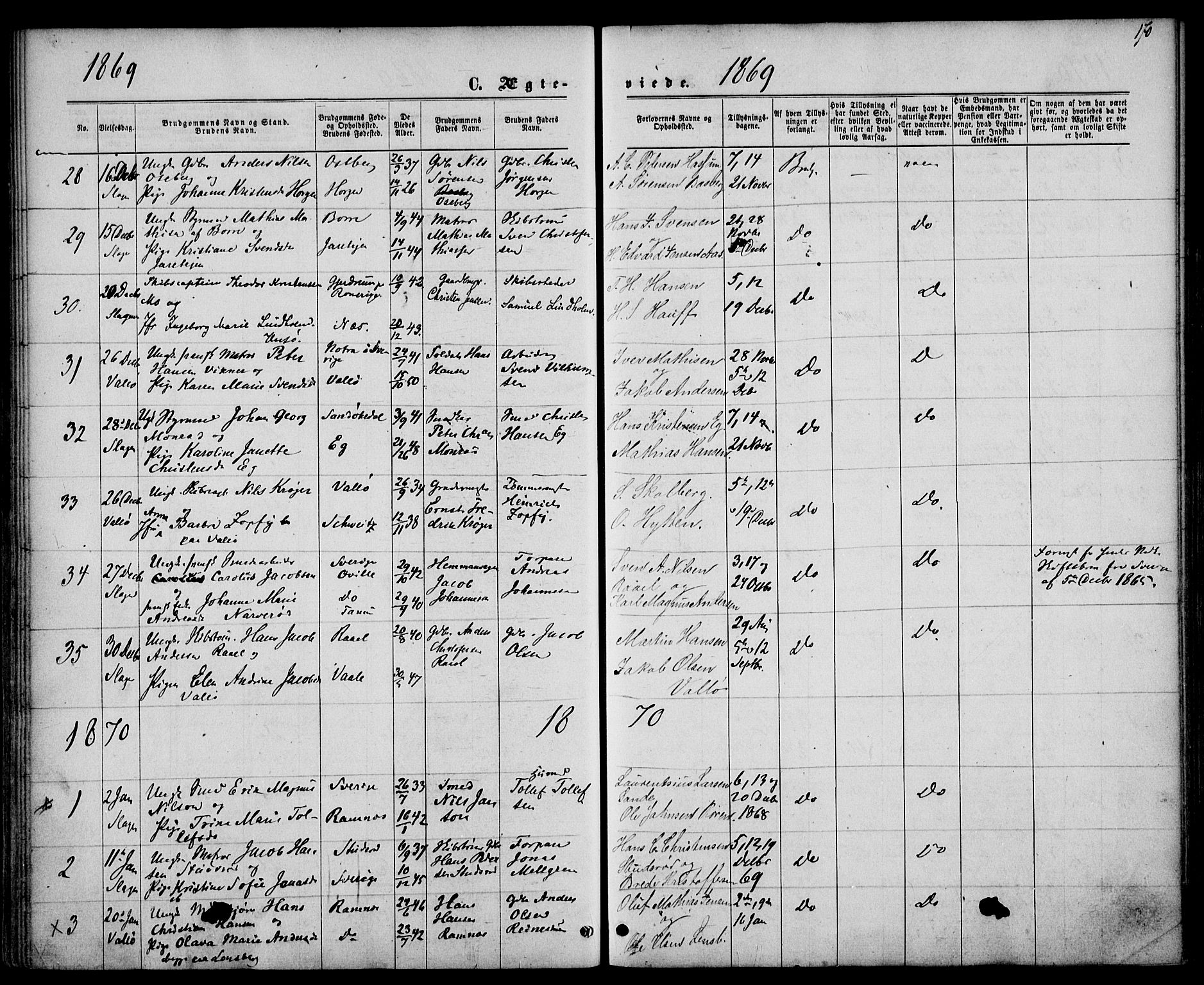 Sem kirkebøker, AV/SAKO-A-5/F/Fa/L0008: Parish register (official) no. I 8, 1866-1873, p. 170