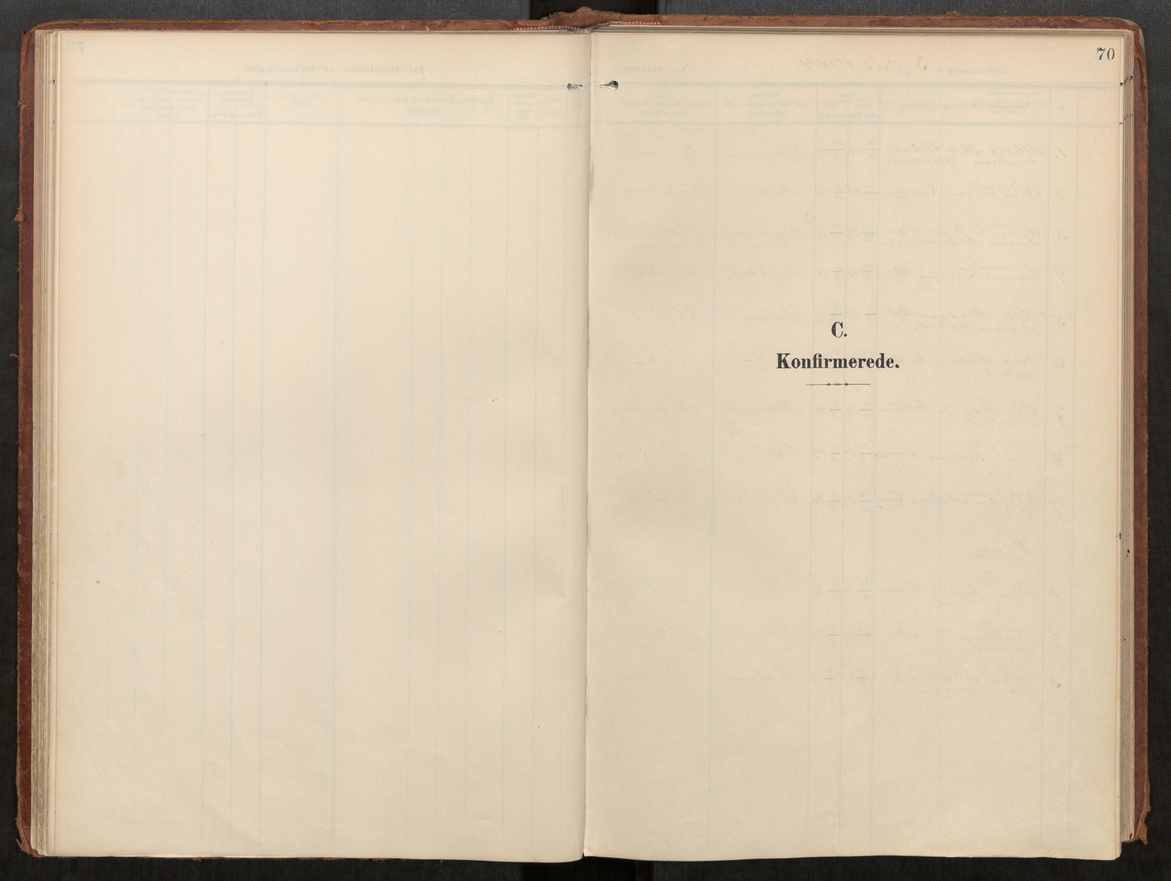 Ministerialprotokoller, klokkerbøker og fødselsregistre - Møre og Romsdal, SAT/A-1454/563/L0740: Parish register (official) no. 563A02, 1903-1923, p. 70