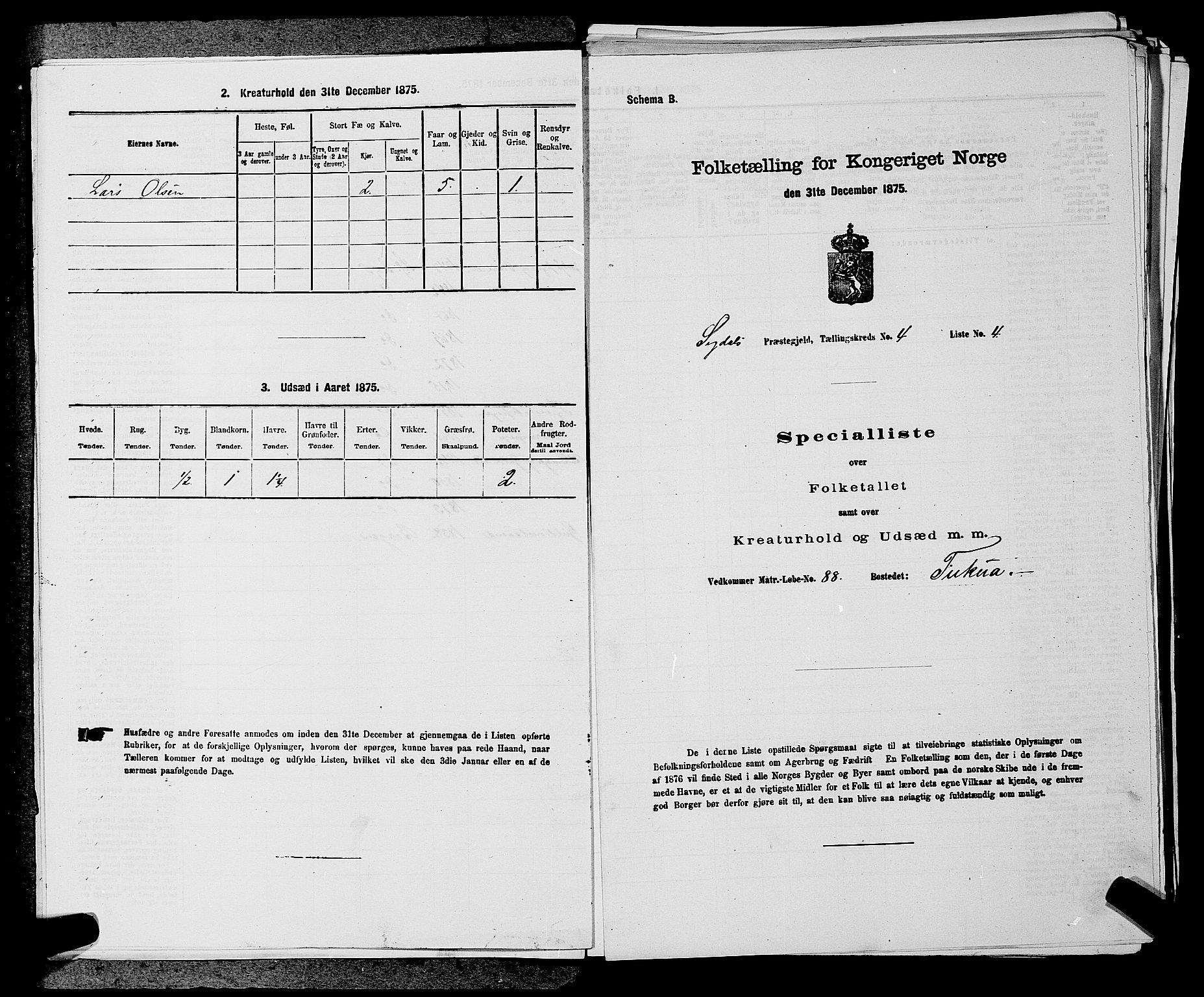 SAKO, 1875 census for 0621P Sigdal, 1875, p. 572