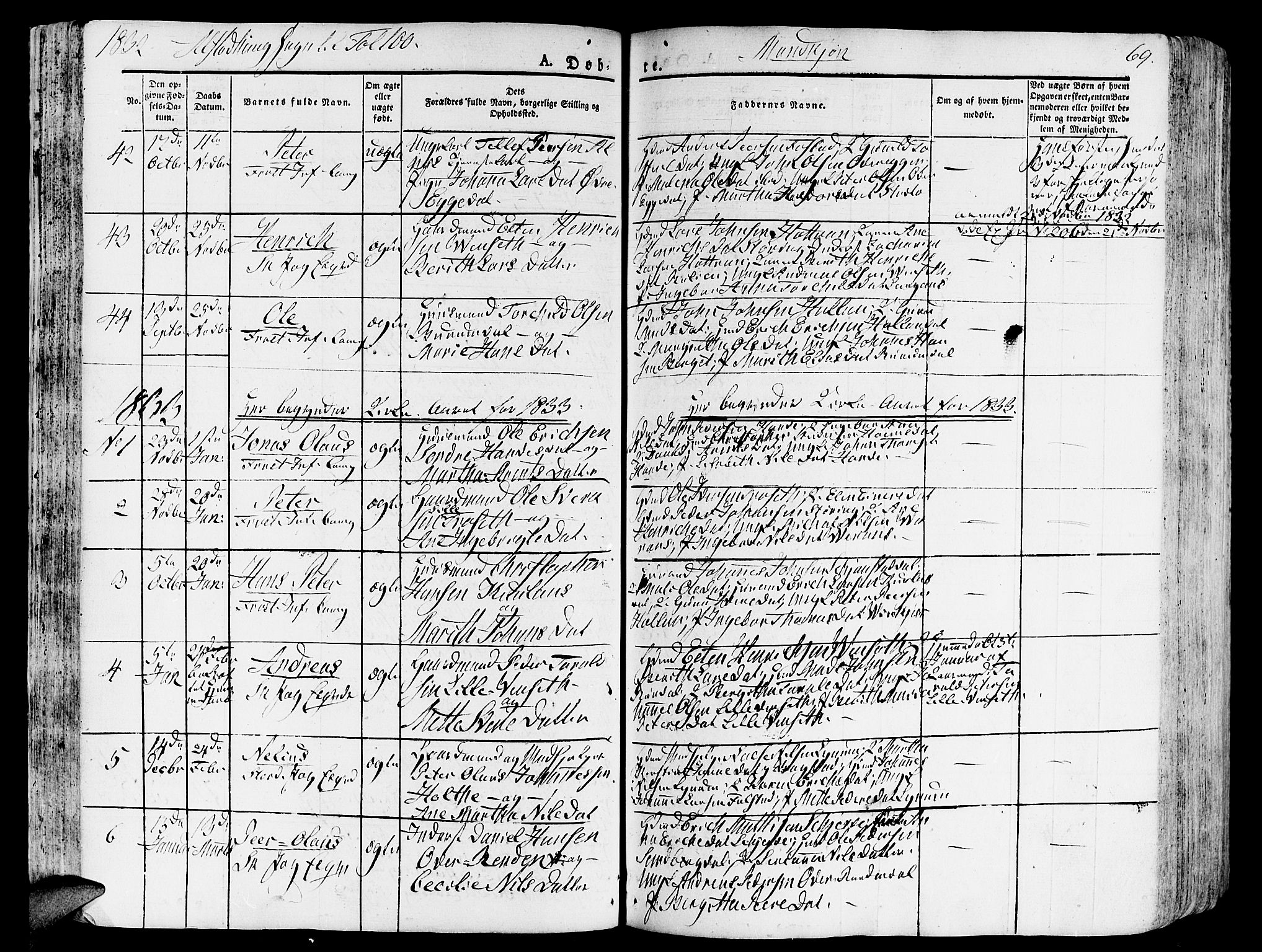 Ministerialprotokoller, klokkerbøker og fødselsregistre - Nord-Trøndelag, SAT/A-1458/717/L0152: Parish register (official) no. 717A05 /1, 1825-1836, p. 69