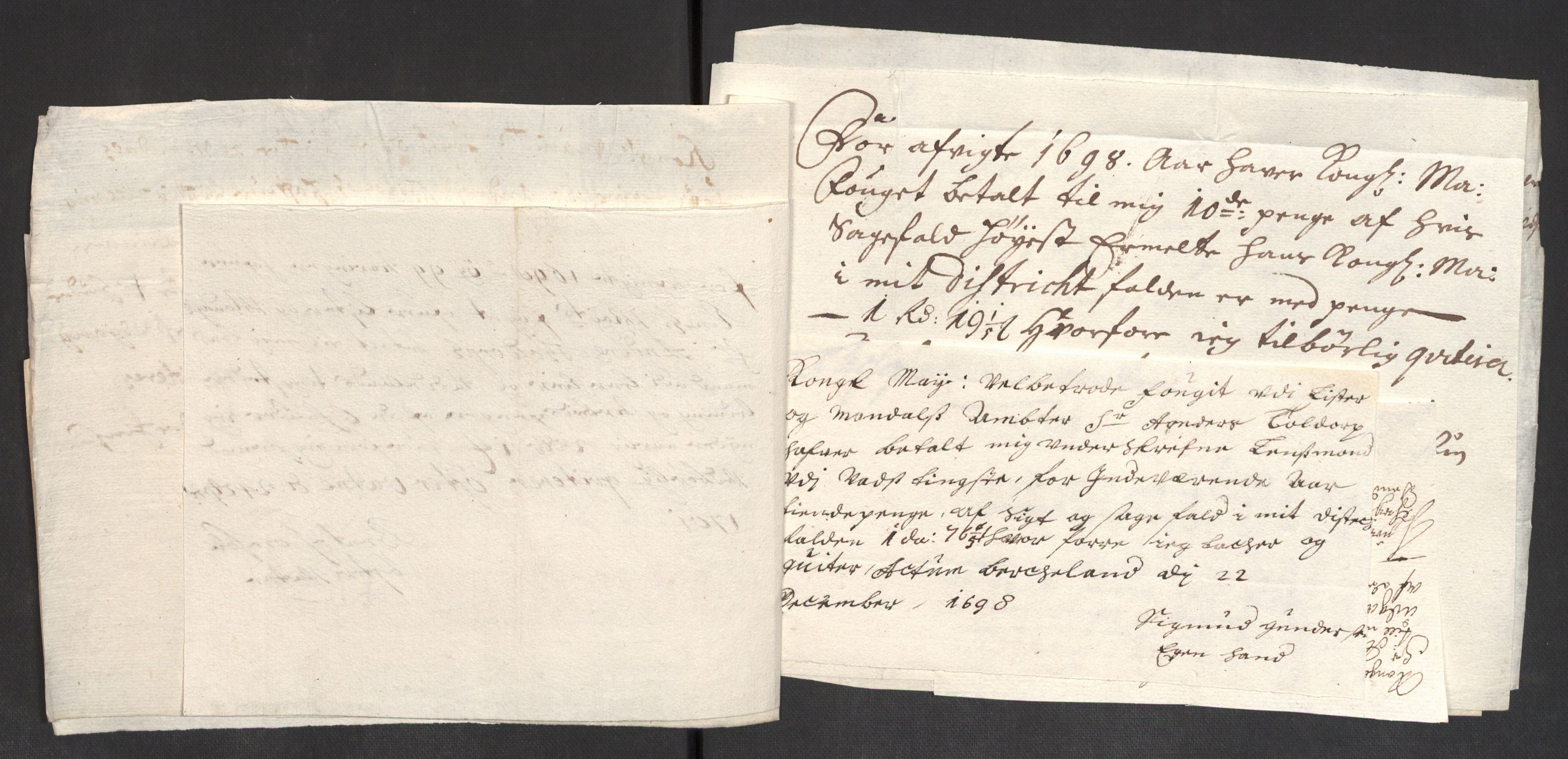 Rentekammeret inntil 1814, Reviderte regnskaper, Fogderegnskap, RA/EA-4092/R43/L2547: Fogderegnskap Lista og Mandal, 1698-1699, p. 113