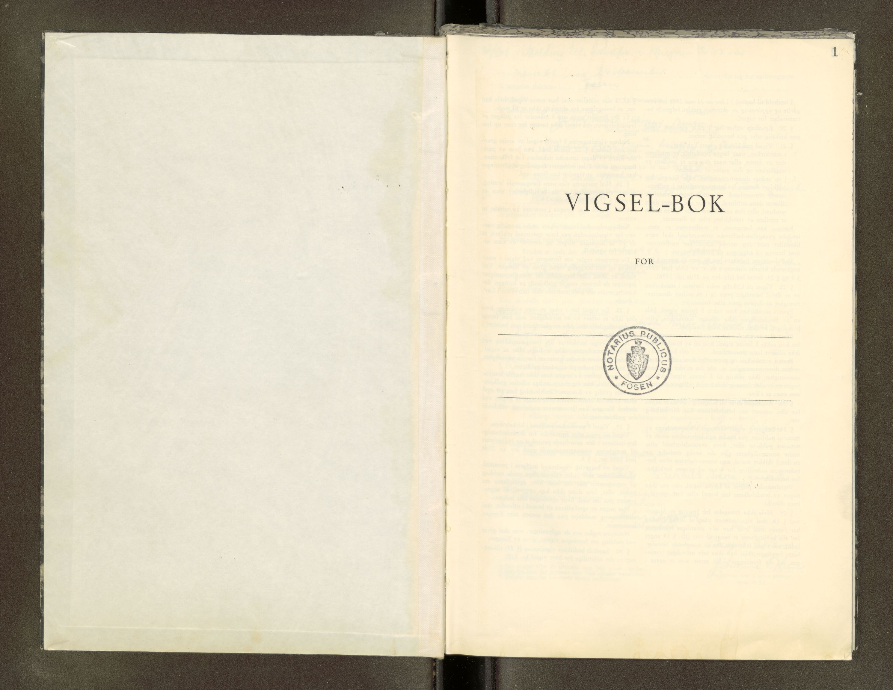 Fosen sorenskriveri, AV/SAT-A-1107/1/6/6D/L0004: Vigselsbok, 1961-1969, p. 1