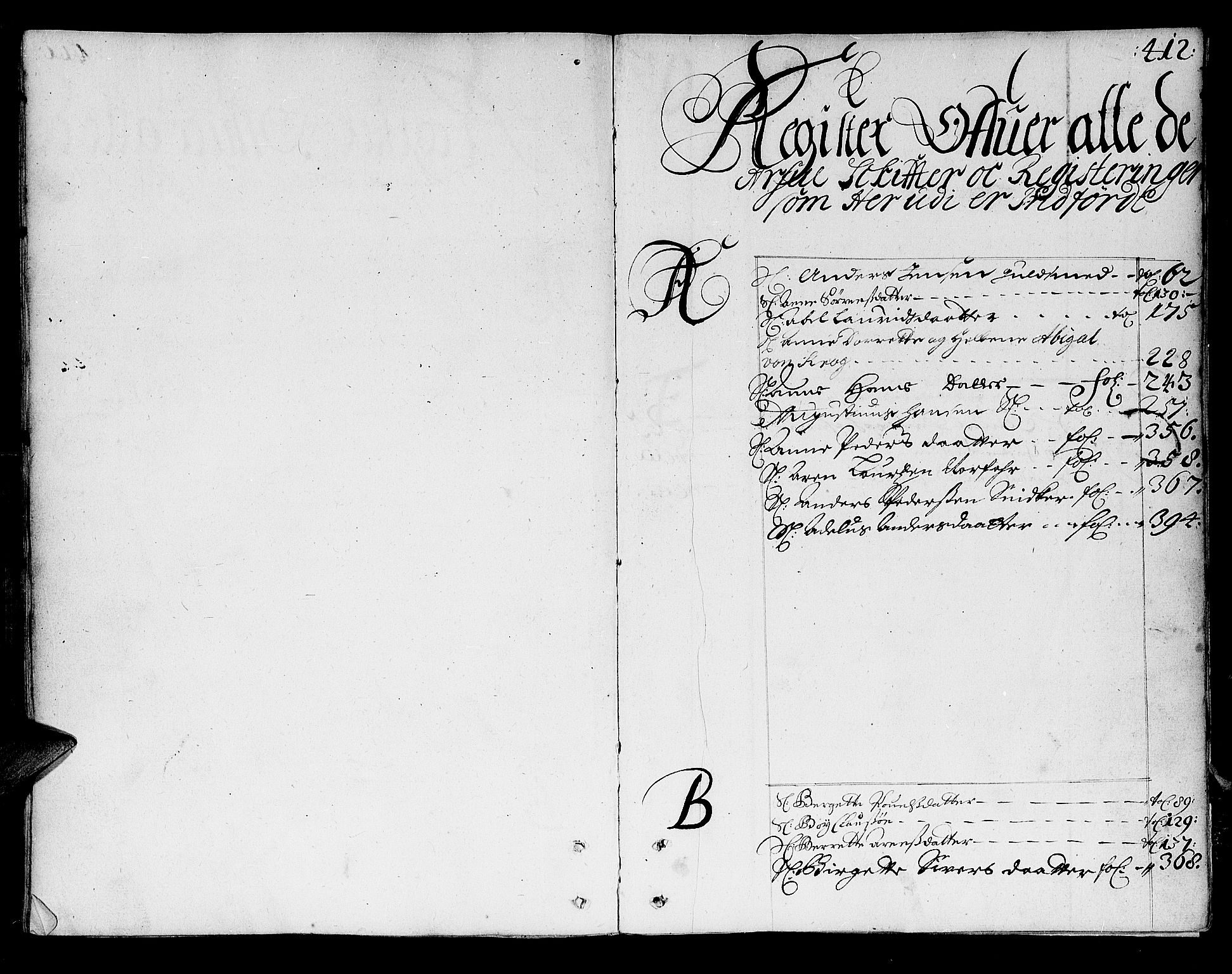 Trondheim byfogd, AV/SAT-A-0003/1/3/3A/L0003: Skifteprotokoll - gml.nr.3. (m/ register), 1690-1696, p. 411b-412a