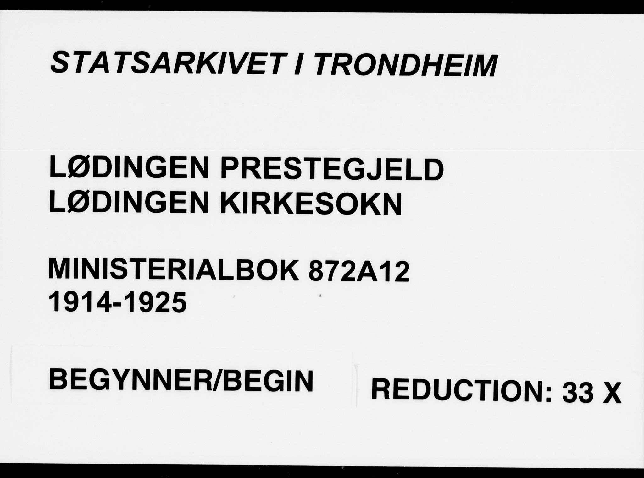 Ministerialprotokoller, klokkerbøker og fødselsregistre - Nordland, AV/SAT-A-1459/872/L1037: Parish register (official) no. 872A12, 1914-1925