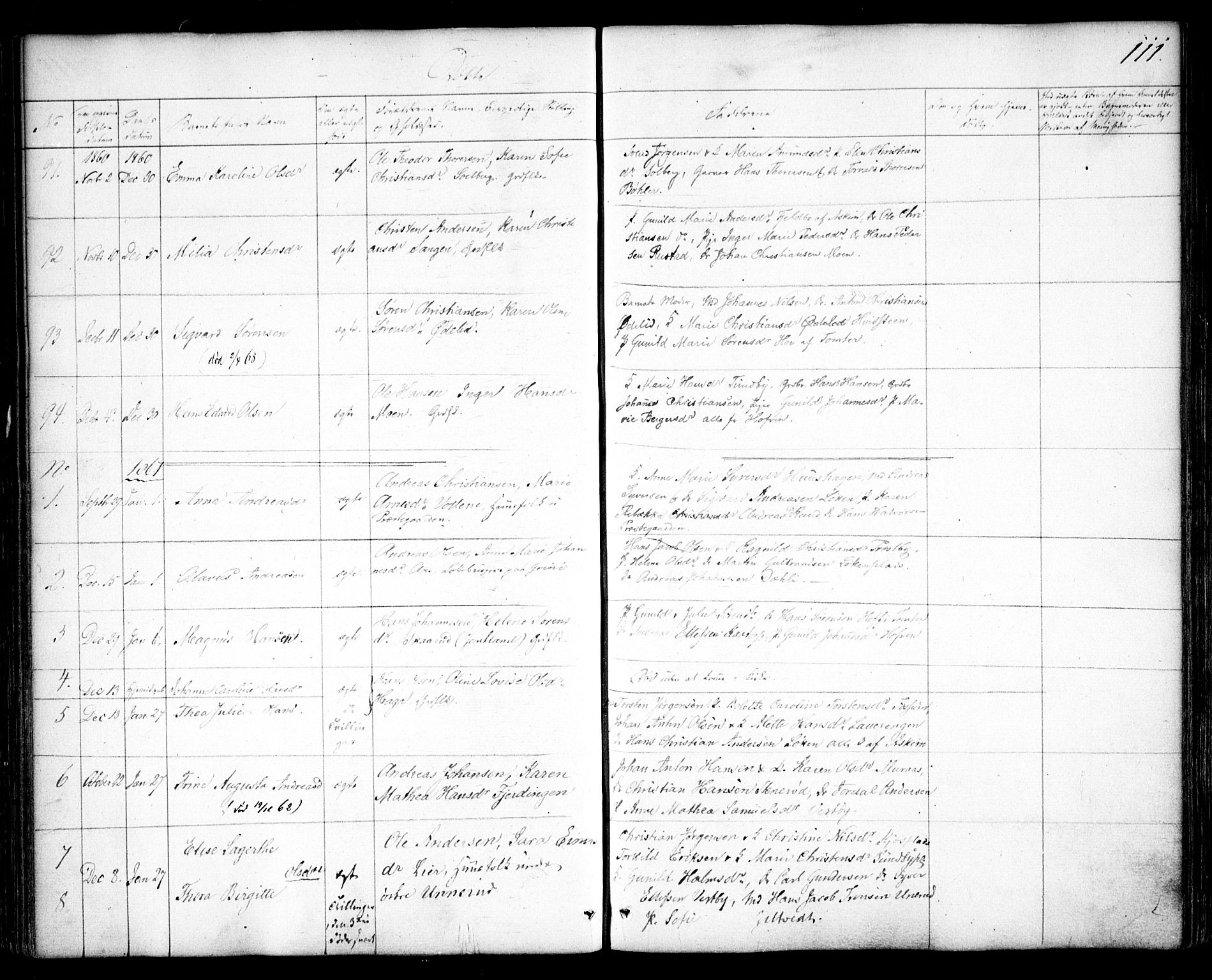 Spydeberg prestekontor Kirkebøker, SAO/A-10924/F/Fa/L0005: Parish register (official) no. I 5, 1842-1862, p. 111