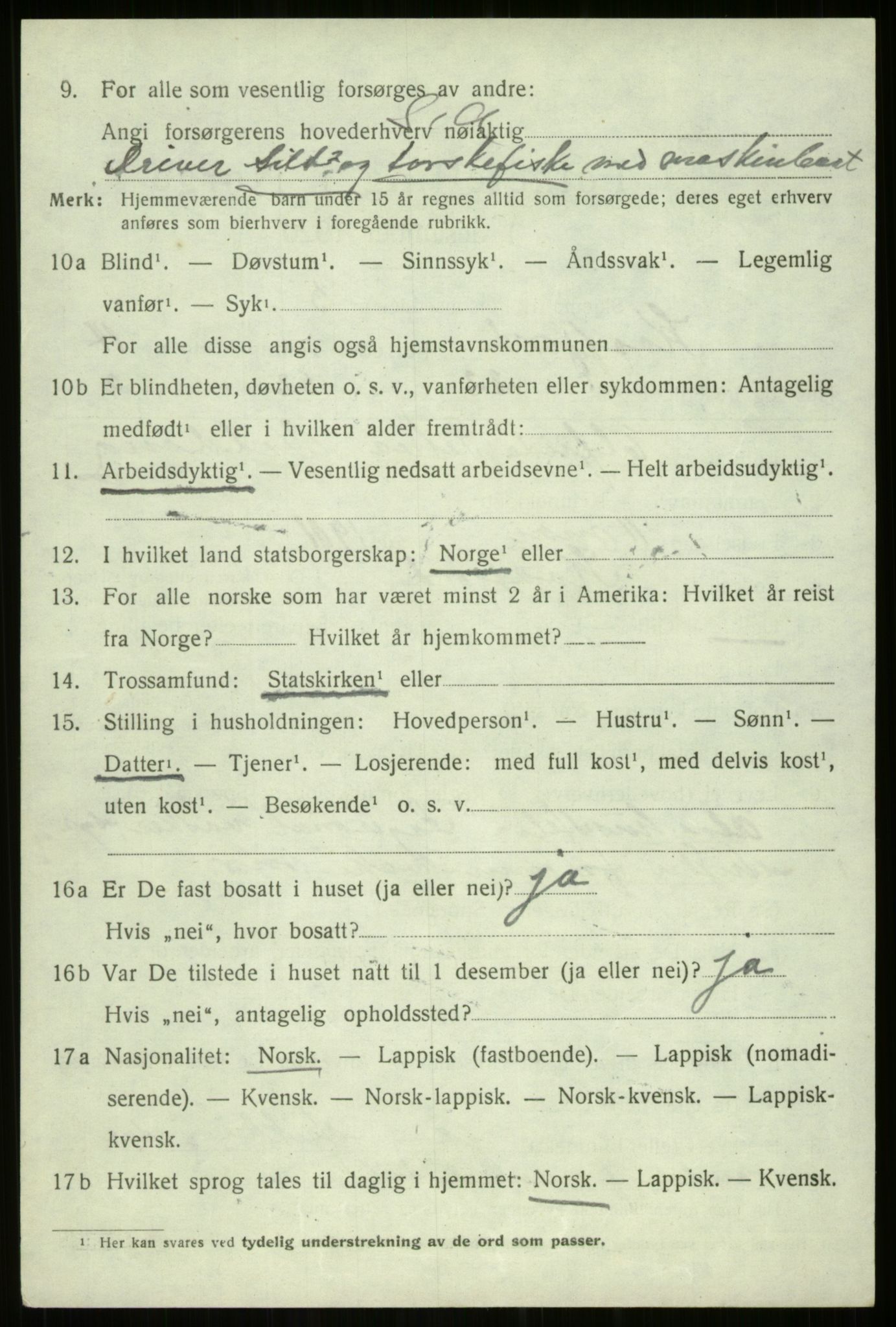 SATØ, 1920 census for Kvæfjord, 1920, p. 6902