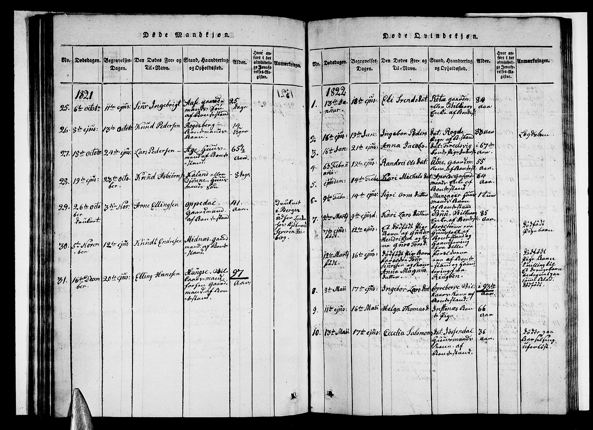 Ullensvang sokneprestembete, SAB/A-78701/H/Haa: Parish register (official) no. A 9, 1819-1826