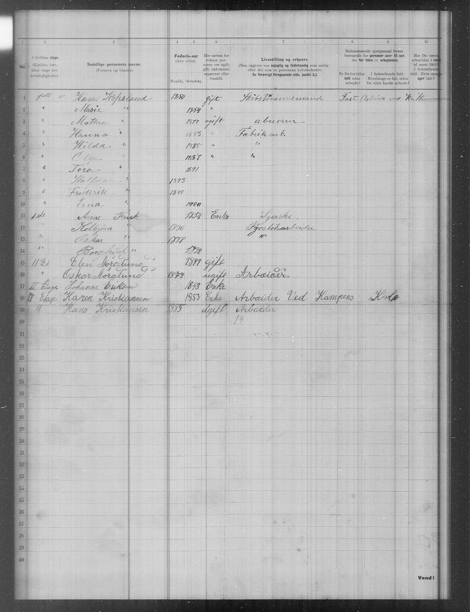 OBA, Municipal Census 1902 for Kristiania, 1902, p. 13495