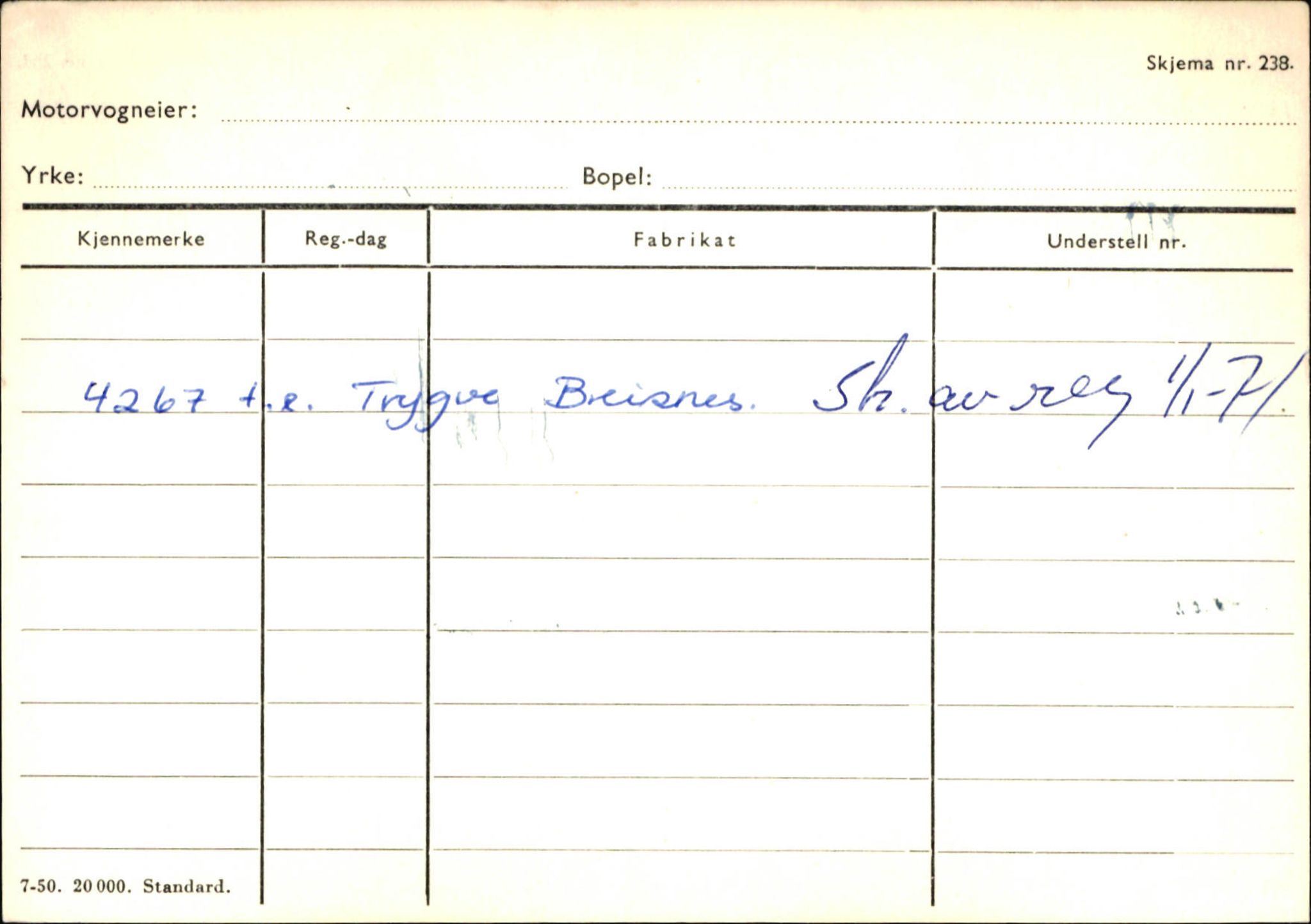 Statens vegvesen, Sogn og Fjordane vegkontor, SAB/A-5301/4/F/L0132: Eigarregister Askvoll A-Å. Balestrand A-Å, 1945-1975, p. 1952