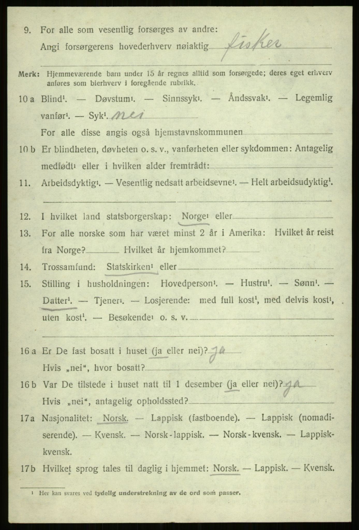 SATØ, 1920 census for Ibestad, 1920, p. 13510