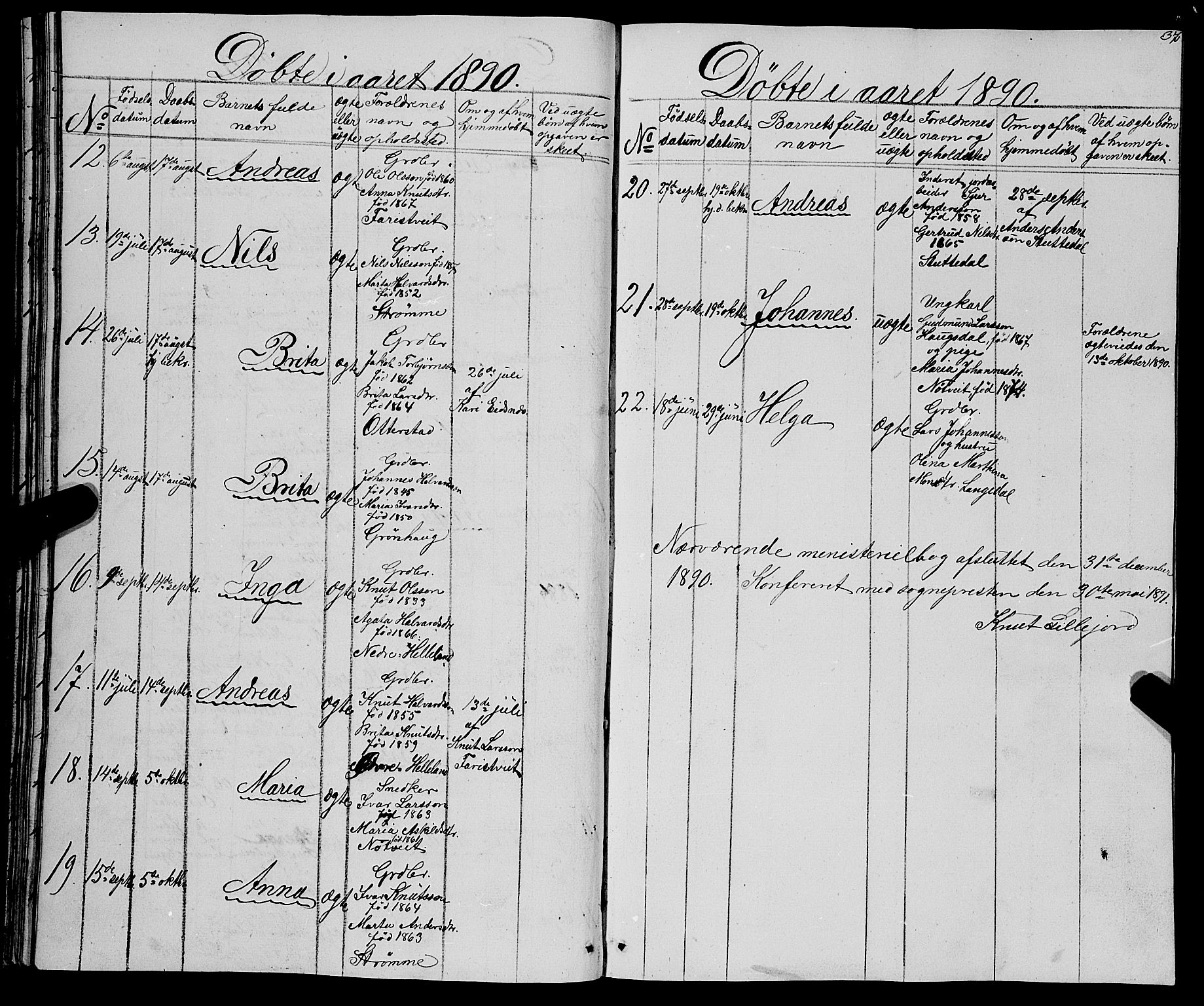 Osterfjorden Soknepresembete, SAB/A-77301: Parish register (copy) no. B 1, 1851-1890, p. 37