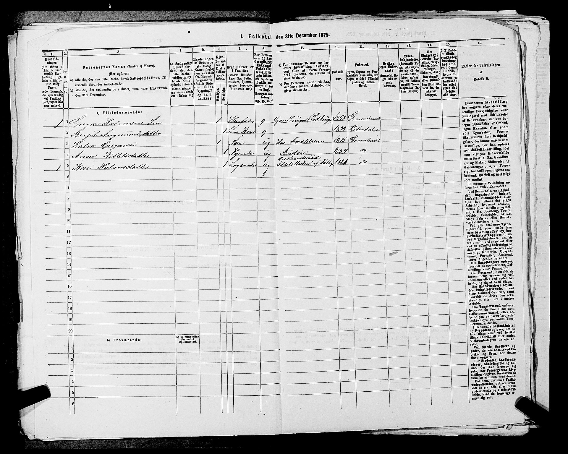 SAKO, 1875 census for 0824P Gransherad, 1875, p. 242