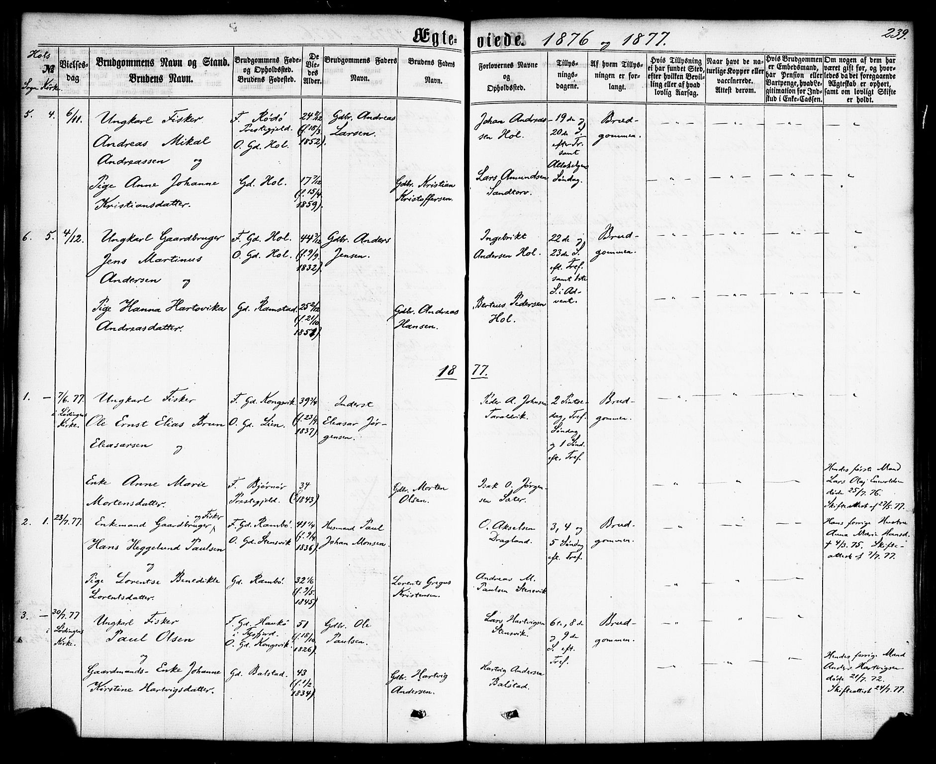 Ministerialprotokoller, klokkerbøker og fødselsregistre - Nordland, AV/SAT-A-1459/865/L0923: Parish register (official) no. 865A01, 1864-1884, p. 239