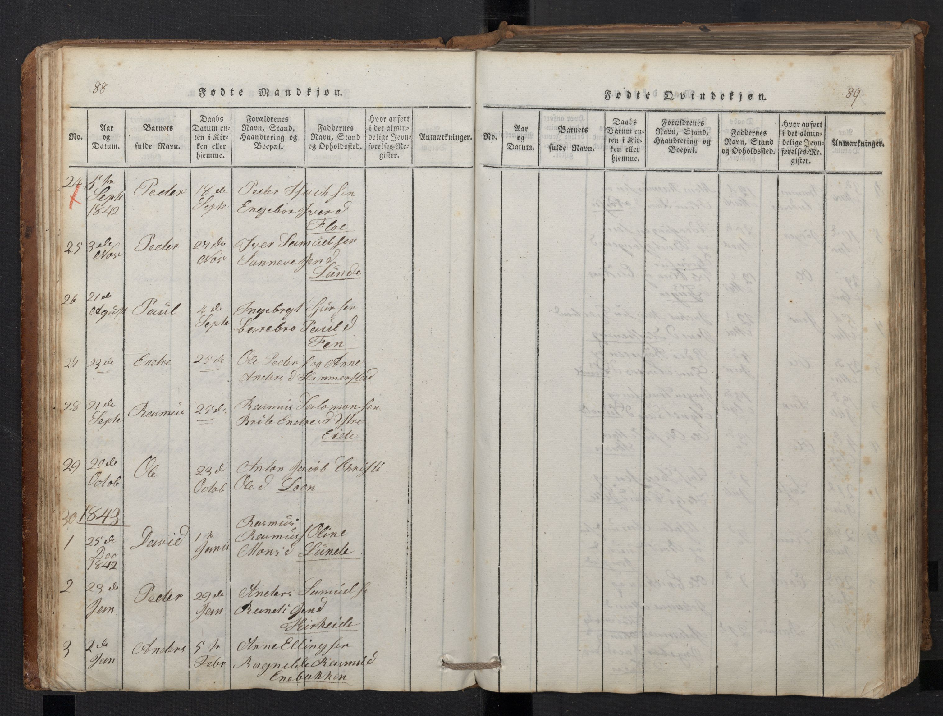 Stryn Sokneprestembete, SAB/A-82501: Parish register (copy) no. A 1, 1816-1844, p. 88-89