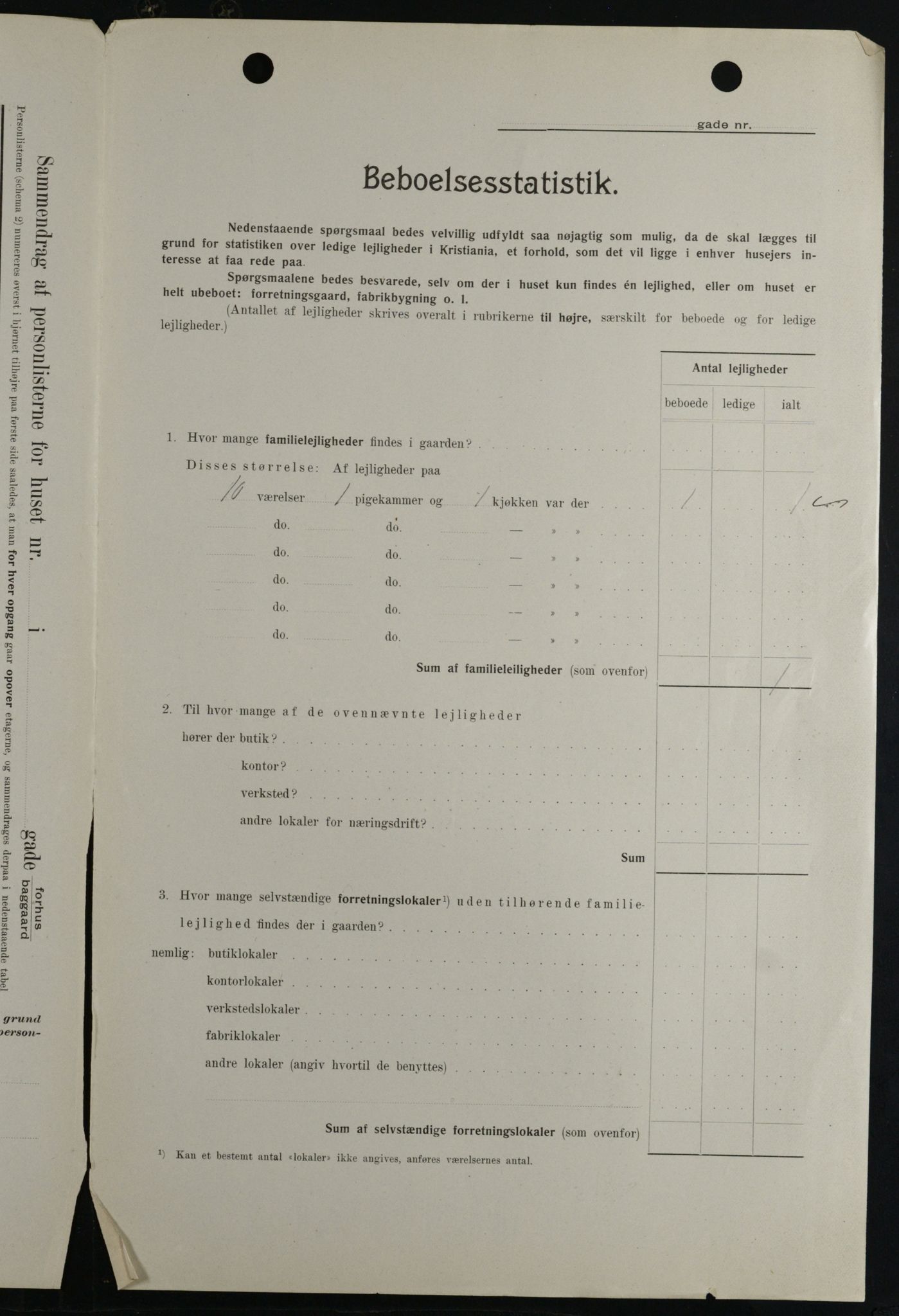 OBA, Municipal Census 1908 for Kristiania, 1908, p. 49051