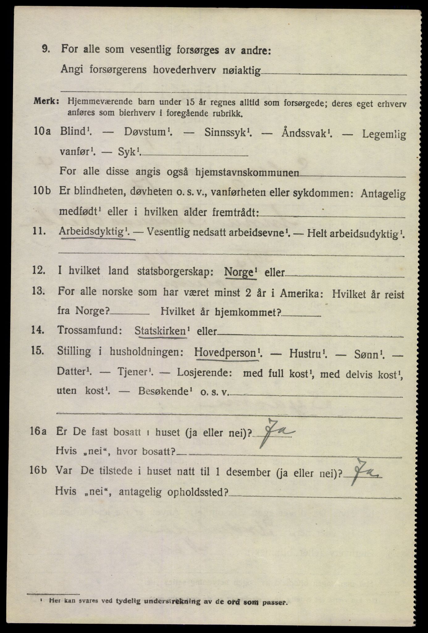 SAKO, 1920 census for Solum, 1920, p. 8815