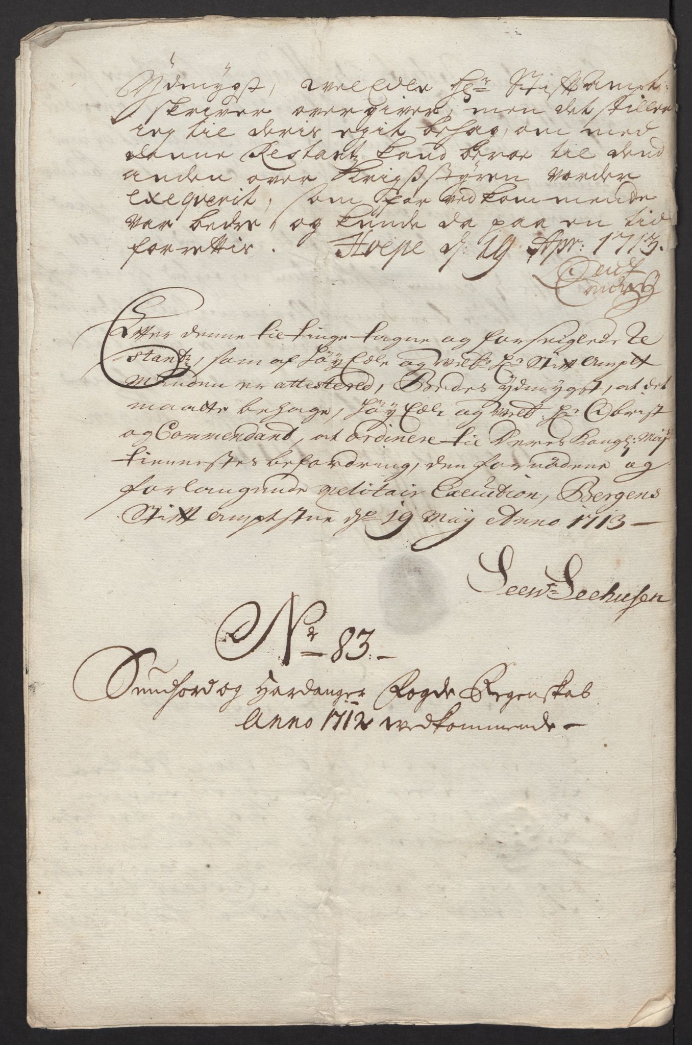 Rentekammeret inntil 1814, Reviderte regnskaper, Fogderegnskap, RA/EA-4092/R48/L2988: Fogderegnskap Sunnhordland og Hardanger, 1712, p. 430