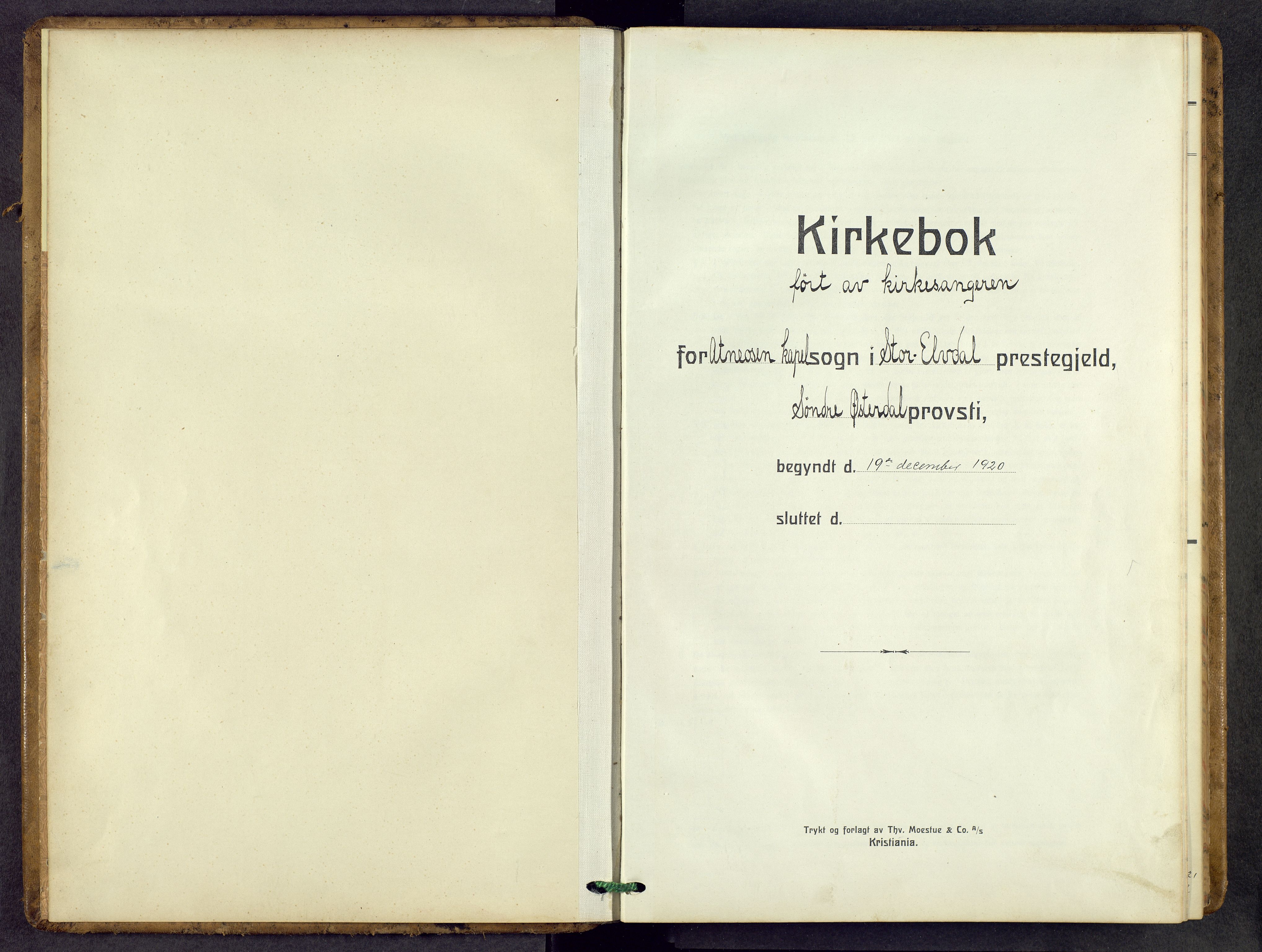 Stor-Elvdal prestekontor, AV/SAH-PREST-052/H/Ha/Hab/L0007: Parish register (copy) no. 7, 1921-1959