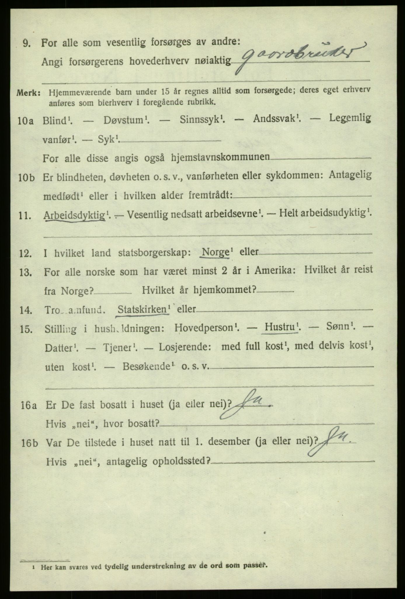 SAB, 1920 census for Fjaler, 1920, p. 7528