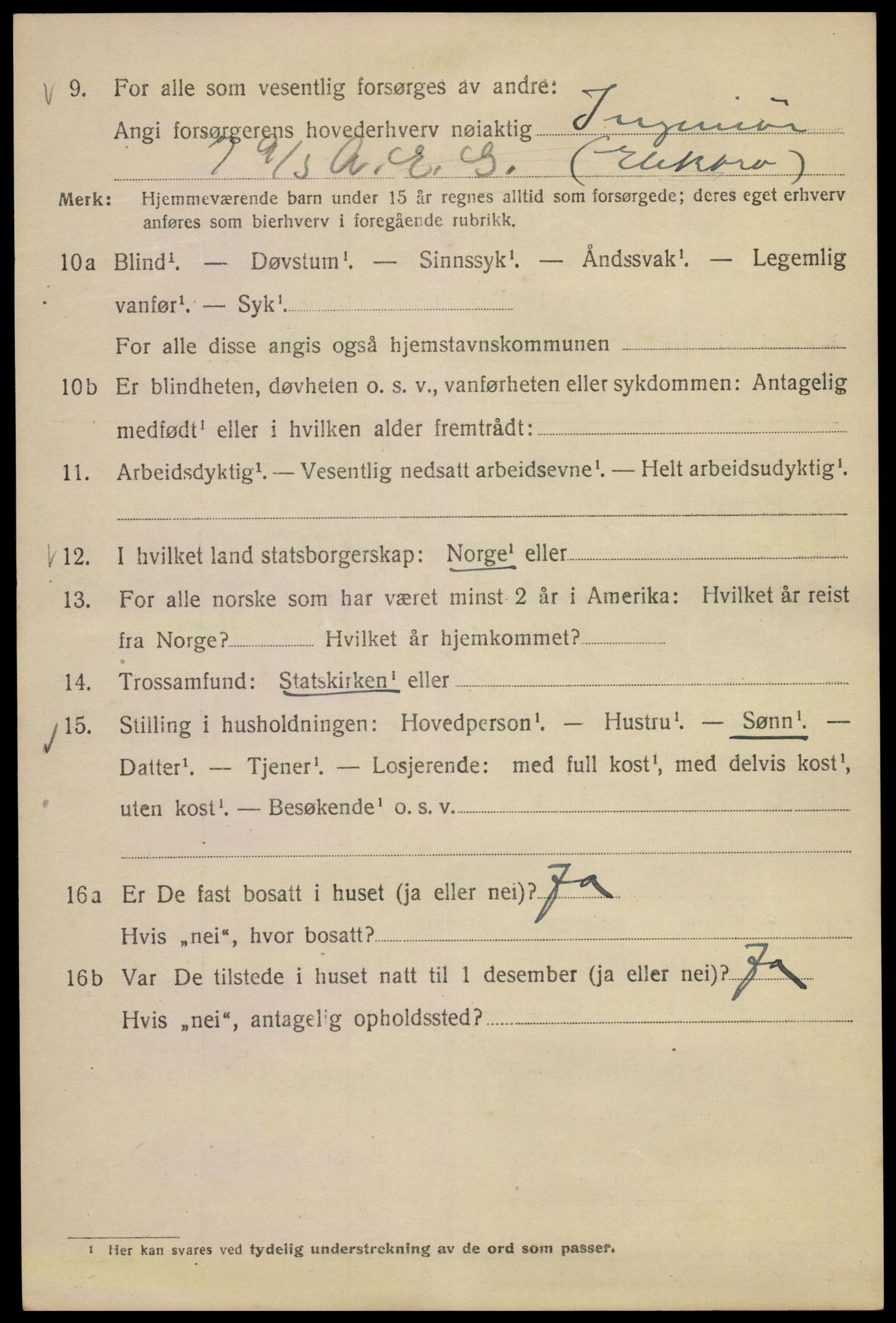 SAO, 1920 census for Kristiania, 1920, p. 596000