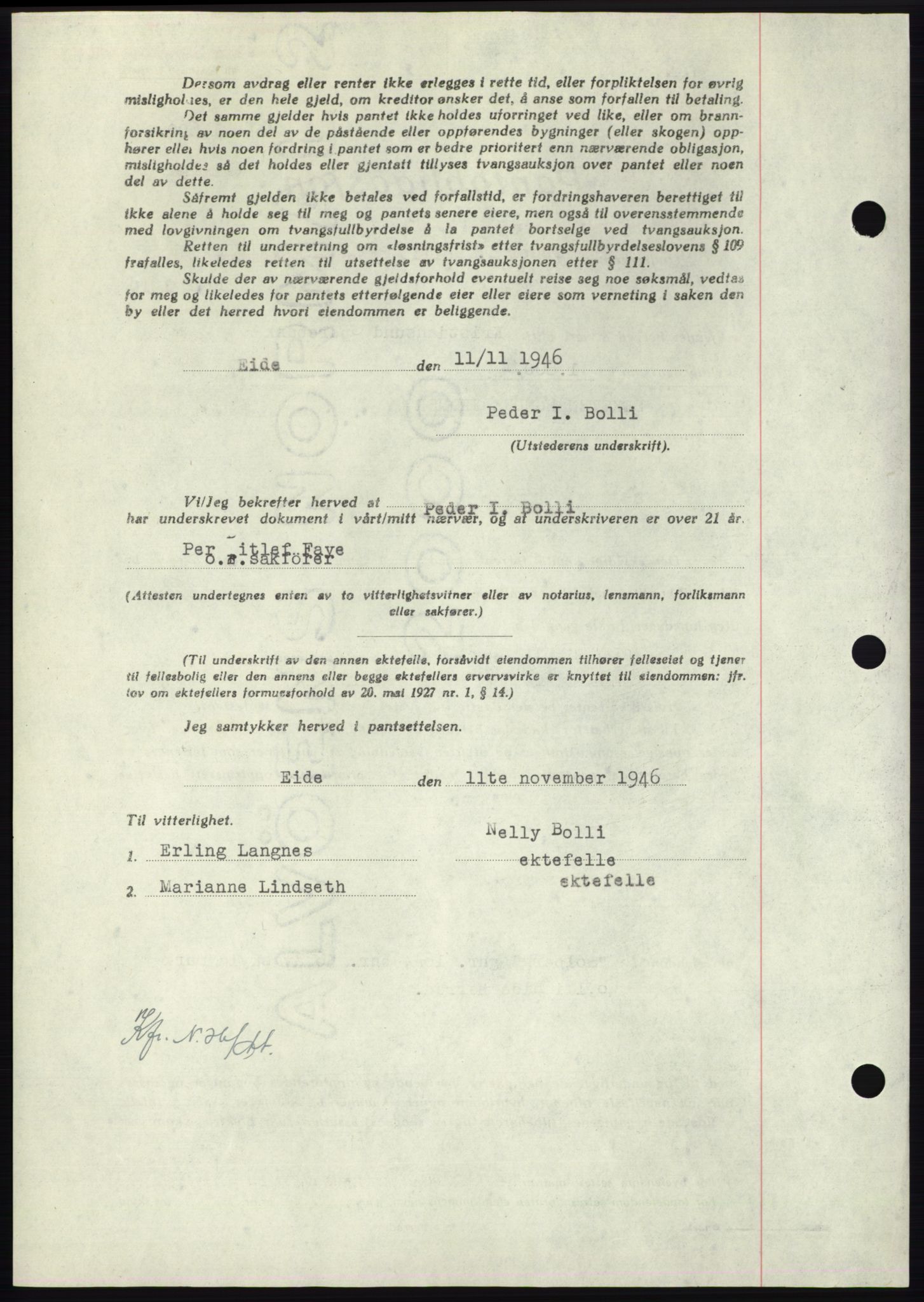 Nordmøre sorenskriveri, AV/SAT-A-4132/1/2/2Ca: Mortgage book no. B95, 1946-1947, Diary no: : 2388/1946