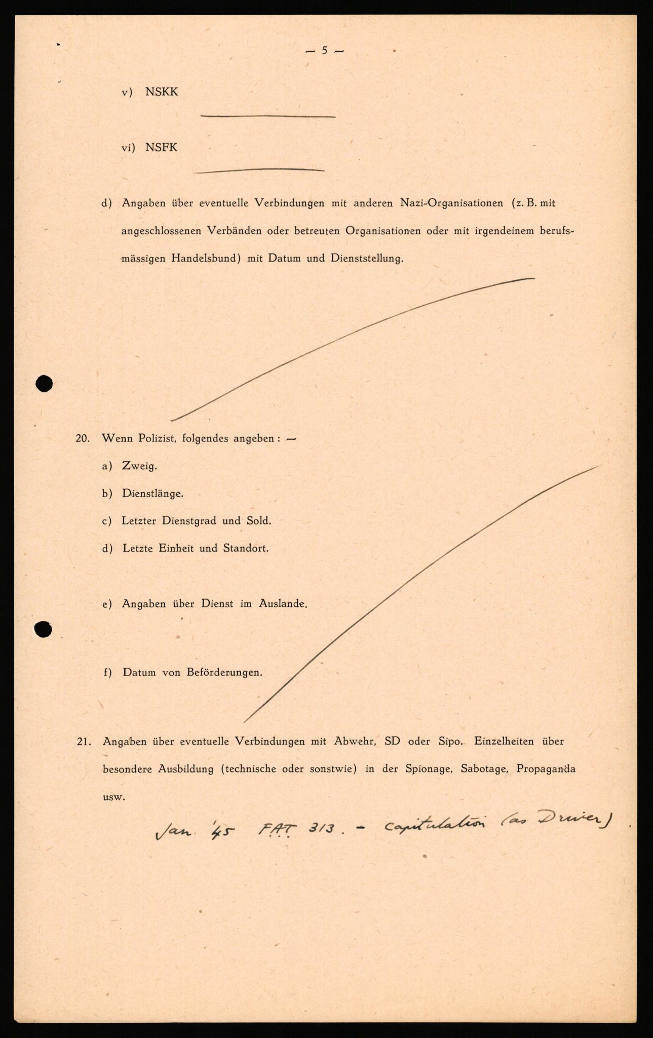 Forsvaret, Forsvarets overkommando II, AV/RA-RAFA-3915/D/Db/L0041: CI Questionaires.  Diverse nasjonaliteter., 1945-1946, p. 69