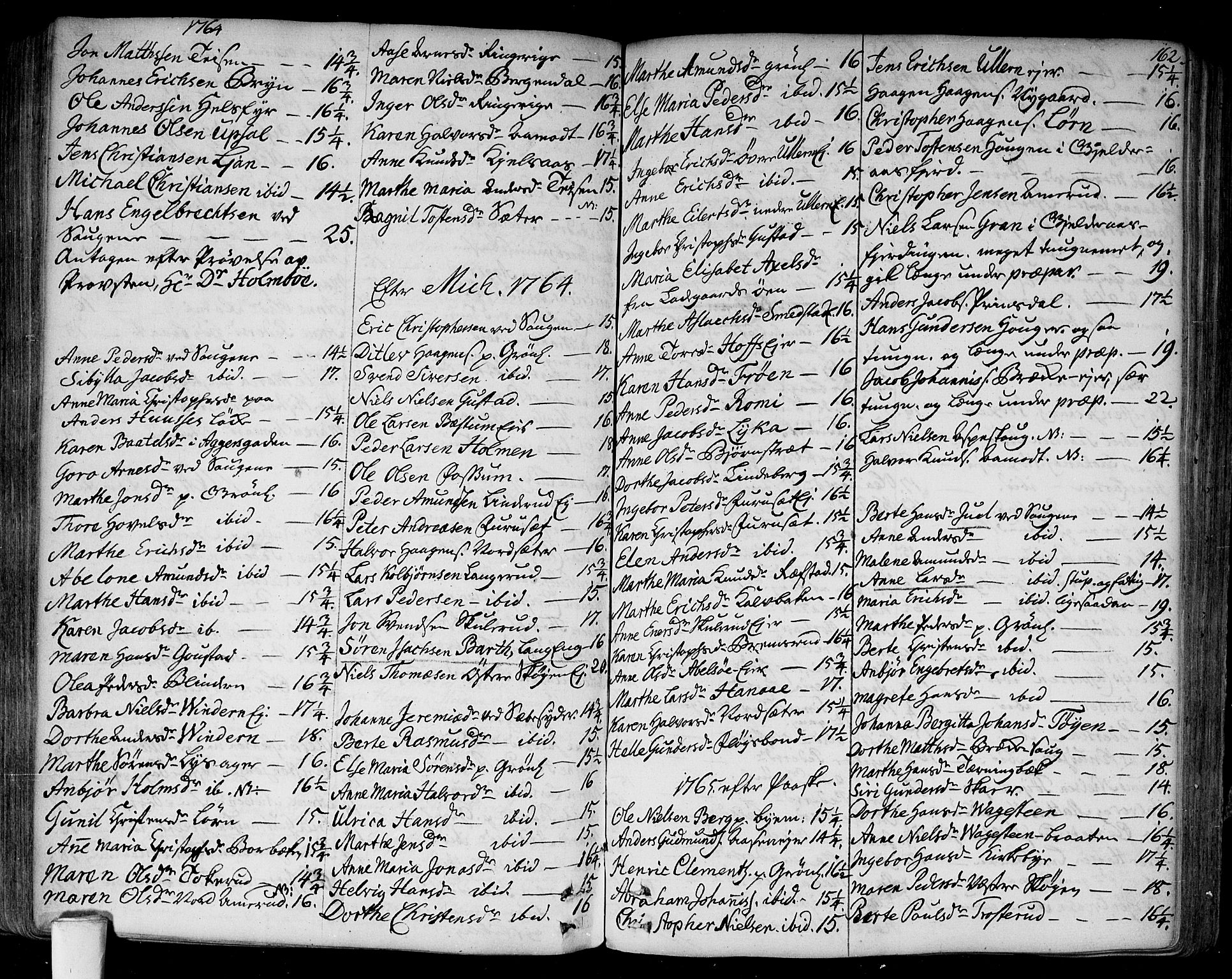 Aker prestekontor kirkebøker, SAO/A-10861/F/L0008: Parish register (official) no. 8, 1749-1765, p. 162