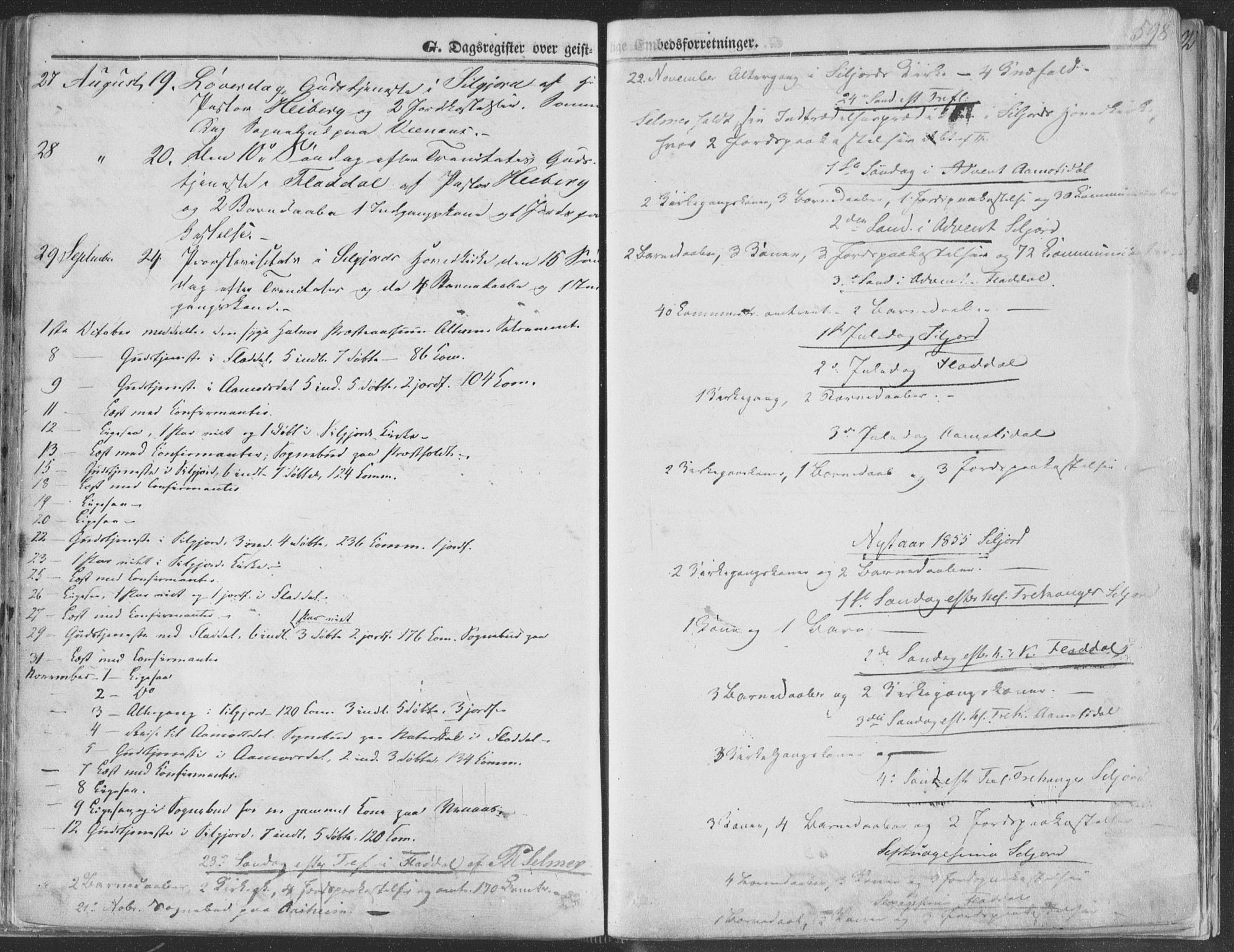 Seljord kirkebøker, SAKO/A-20/F/Fa/L012b: Parish register (official) no. I 12B, 1850-1865, p. 598