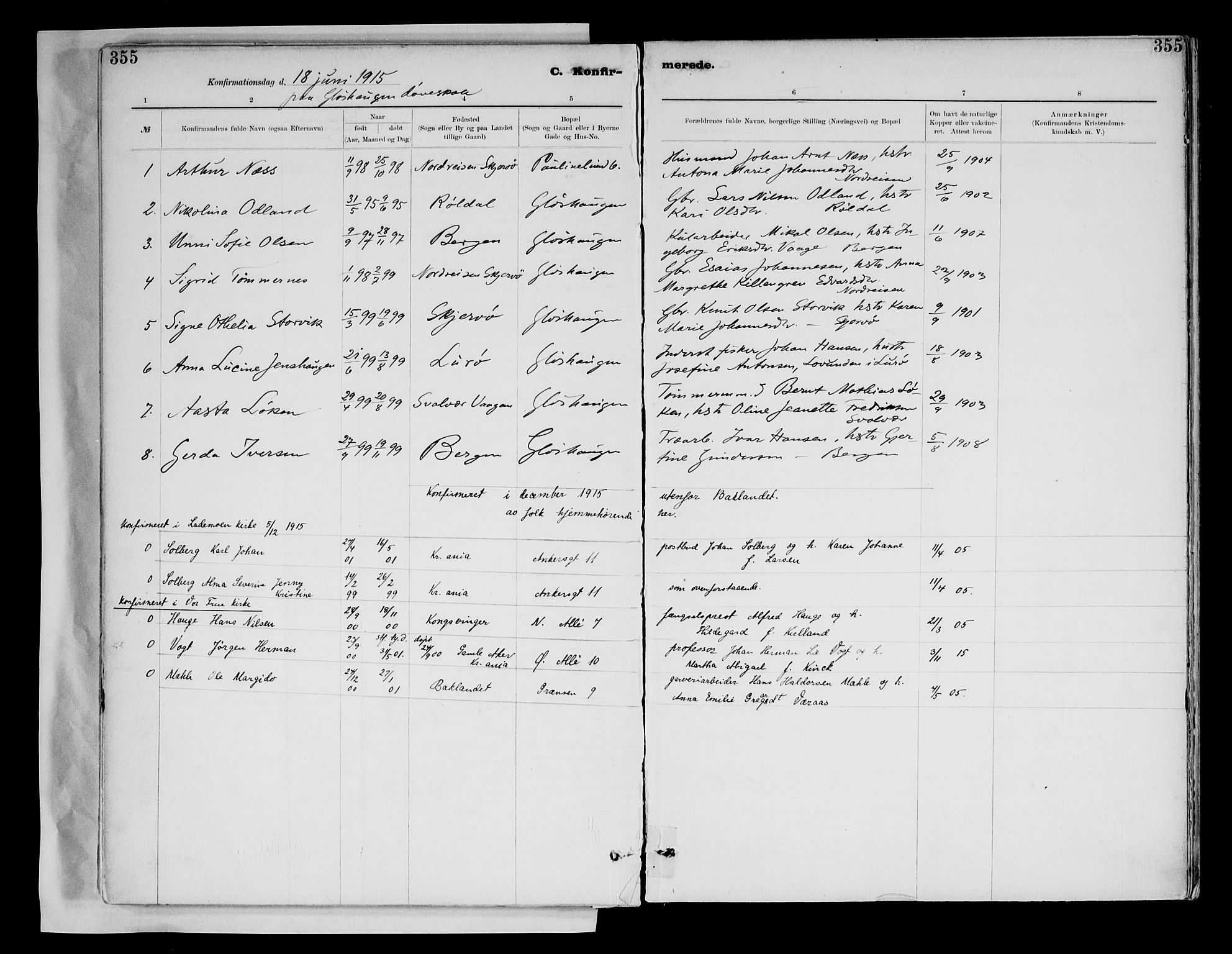 Ministerialprotokoller, klokkerbøker og fødselsregistre - Sør-Trøndelag, AV/SAT-A-1456/604/L0203: Parish register (official) no. 604A23, 1908-1916, p. 355