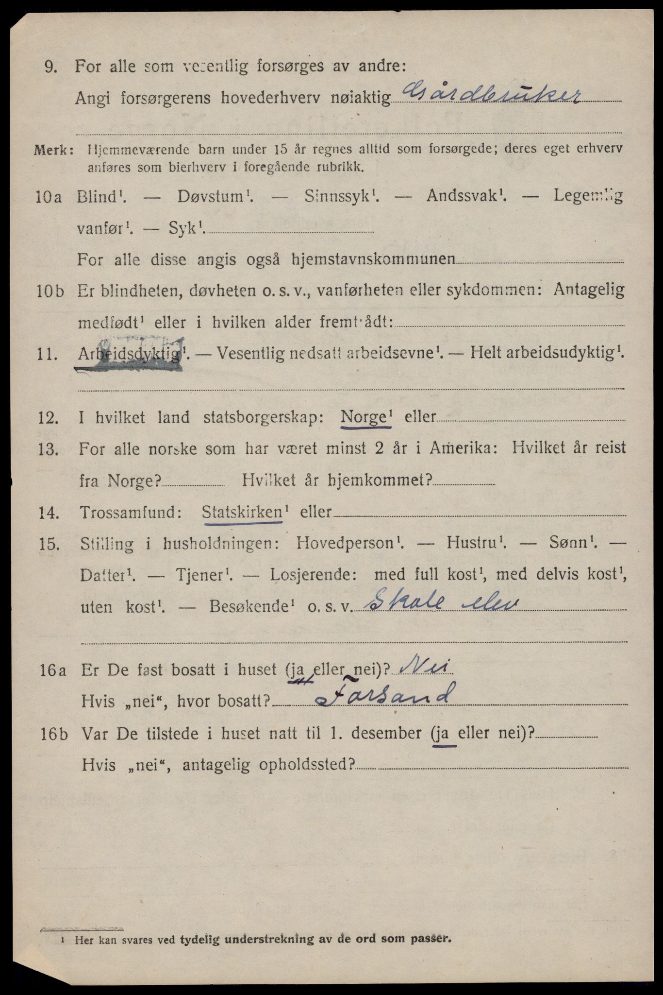 SAST, 1920 census for Hetland, 1920, p. 8238