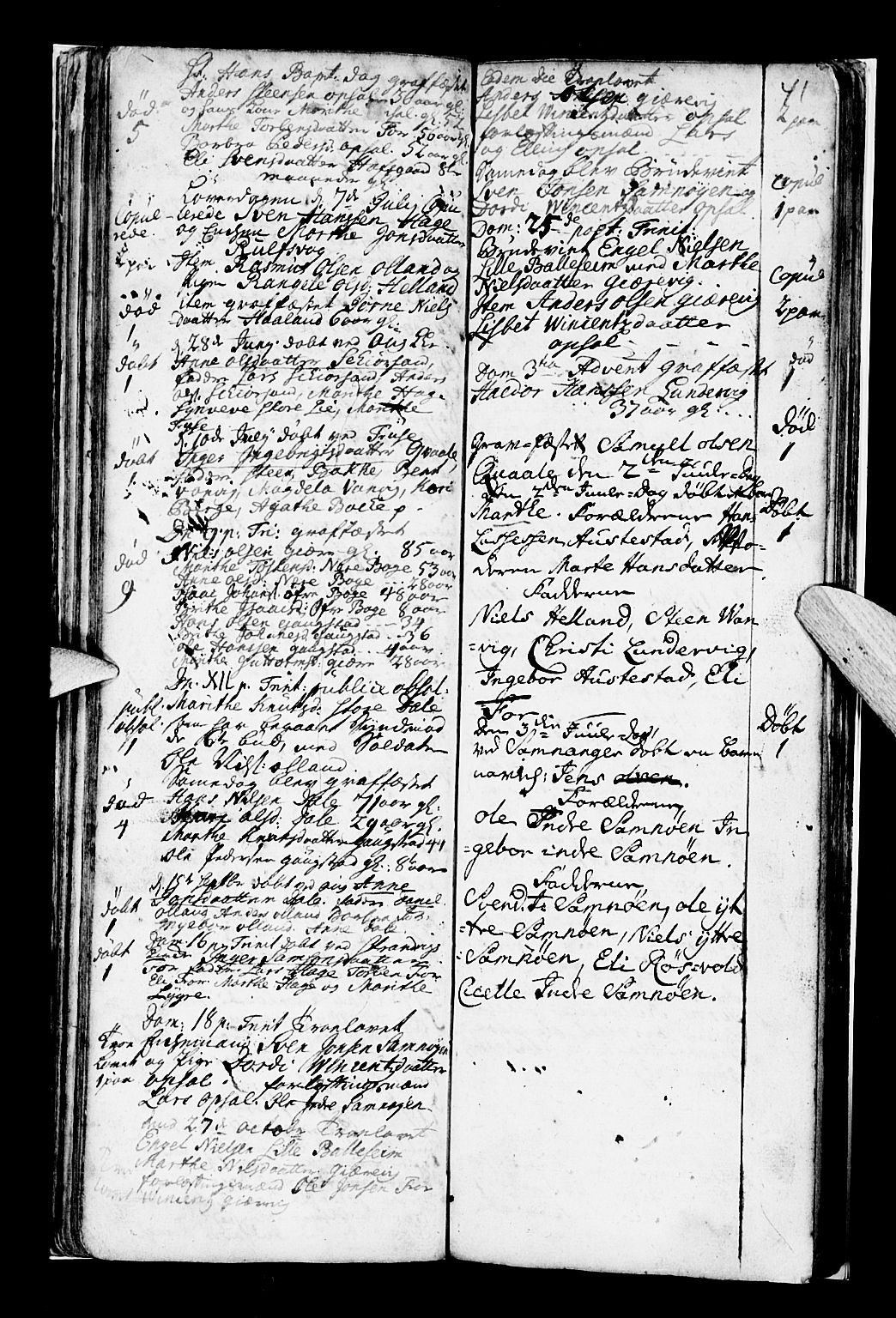 Os sokneprestembete, SAB/A-99929: Parish register (official) no. A 7, 1723-1760, p. 41