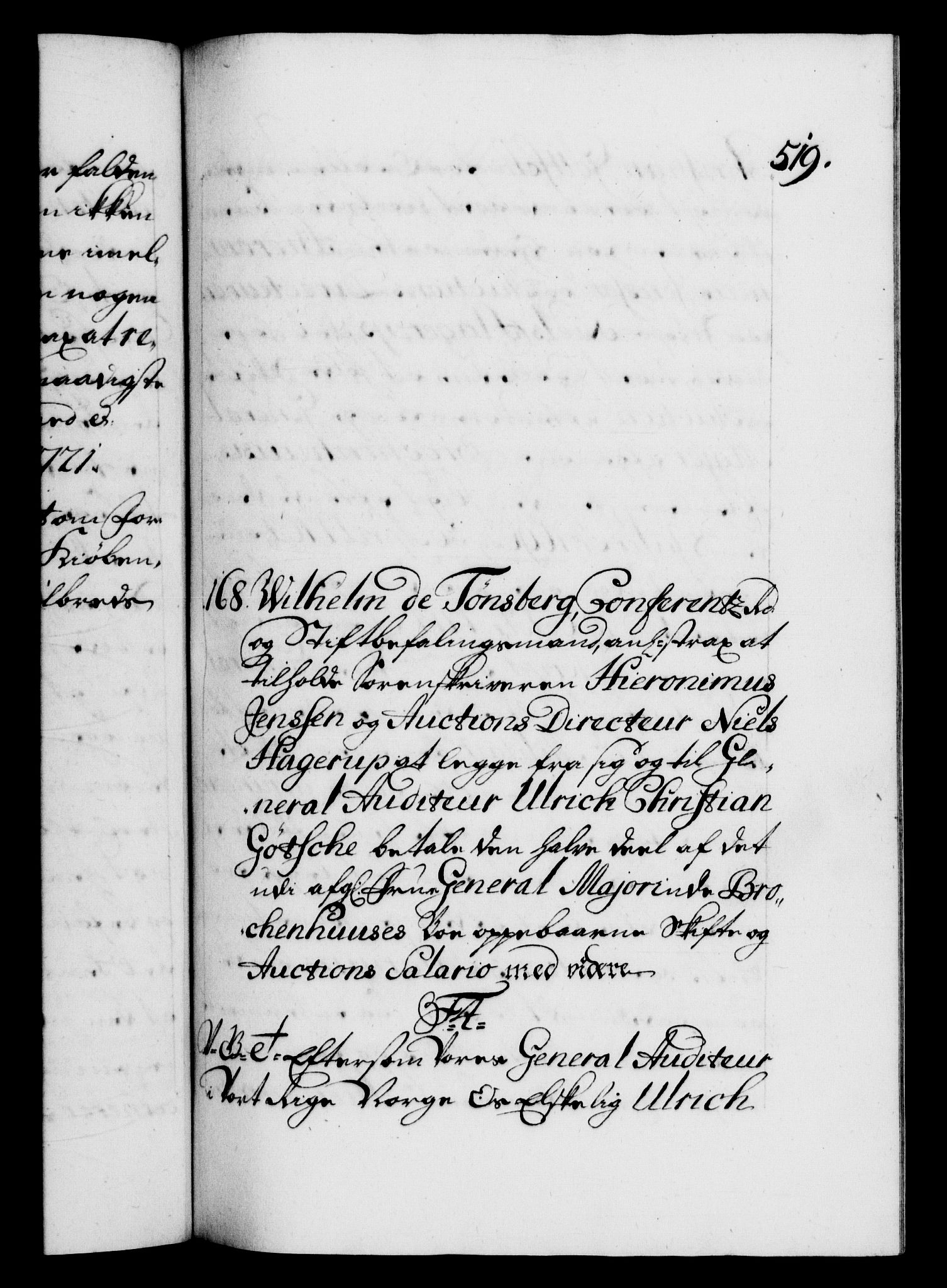 Danske Kanselli 1572-1799, AV/RA-EA-3023/F/Fc/Fca/Fcab/L0021: Norske tegnelser, 1719-1721, p. 519a