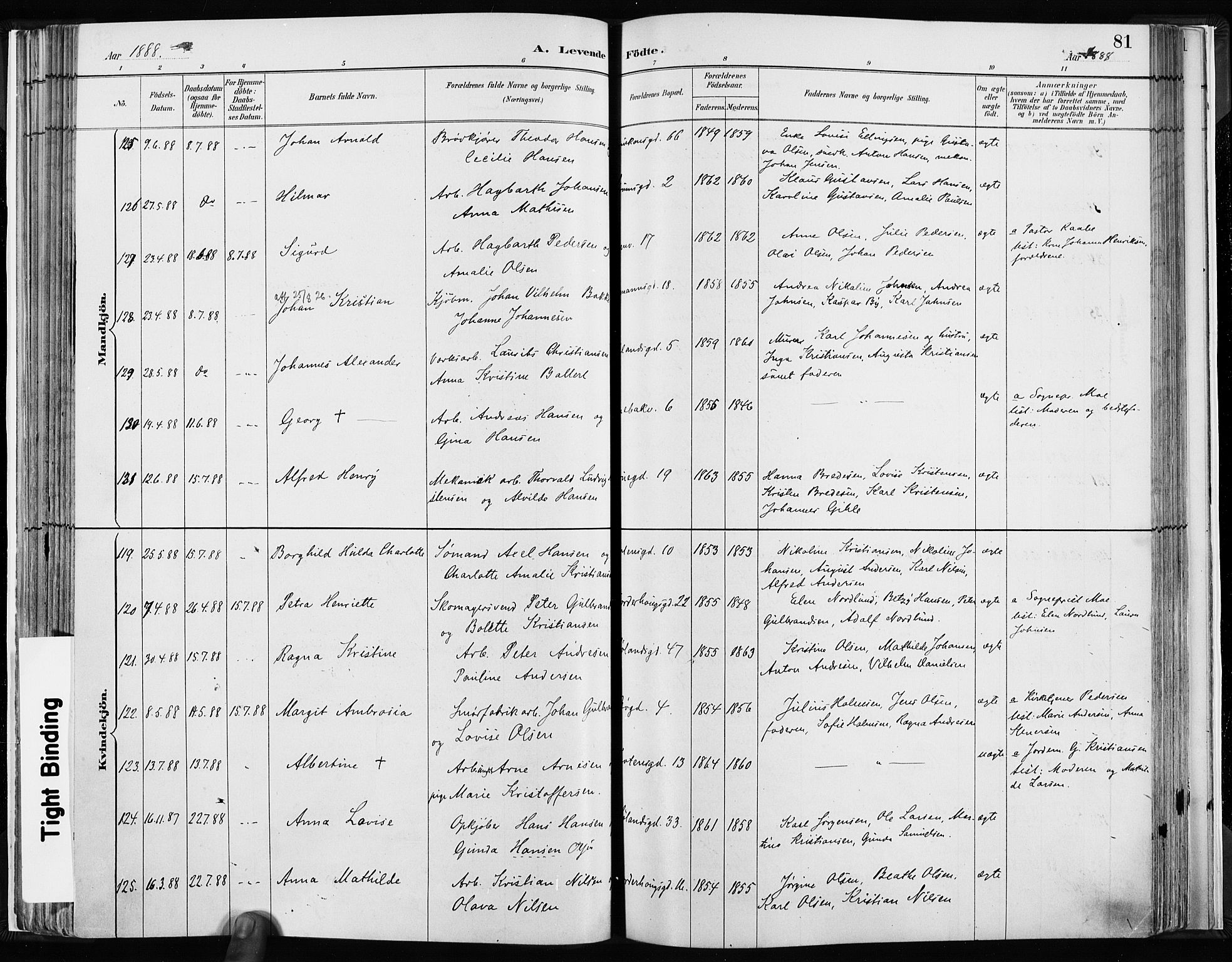 Kampen prestekontor Kirkebøker, AV/SAO-A-10853/F/Fa/L0003: Parish register (official) no. I 3, 1886-1892, p. 81