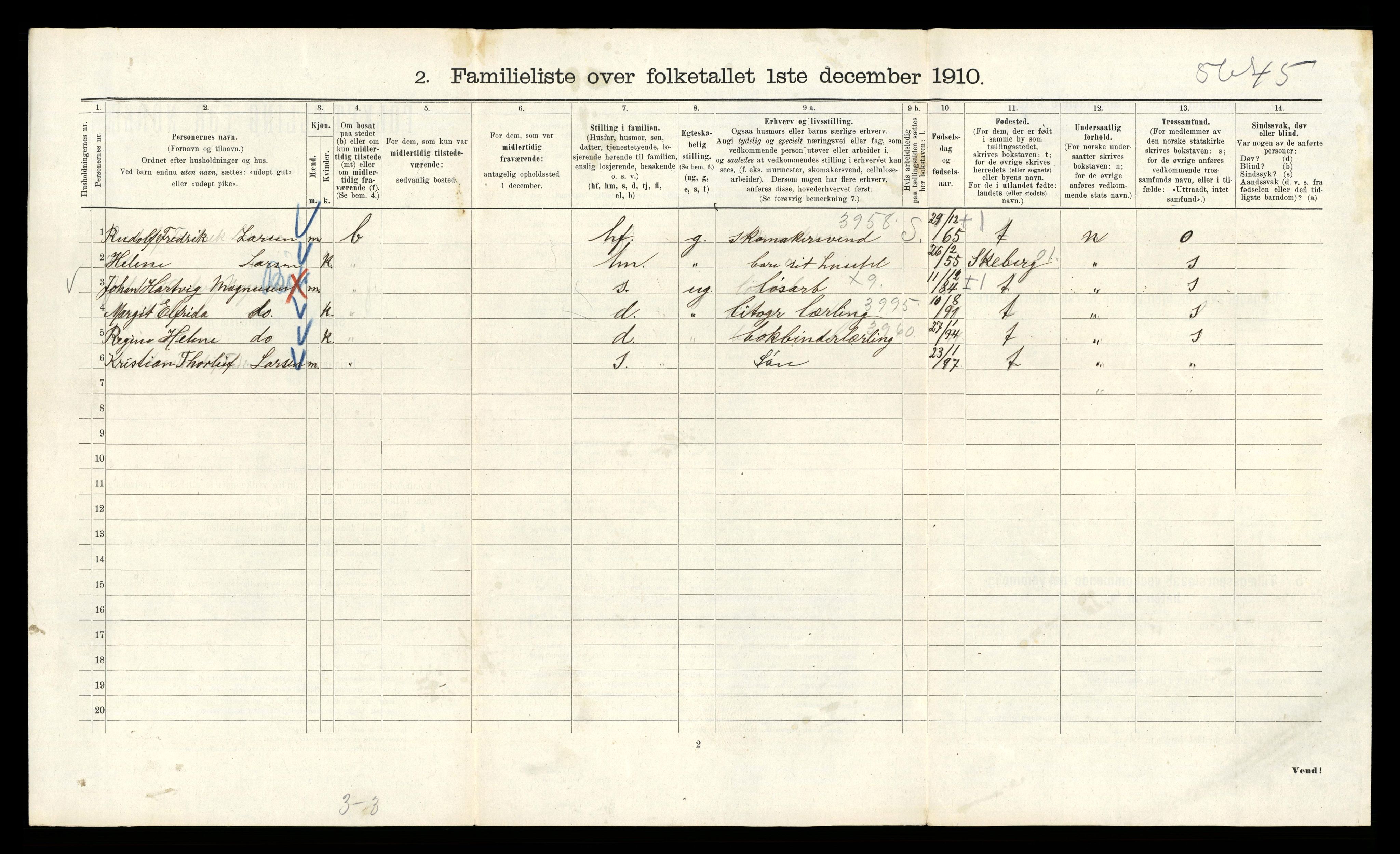 RA, 1910 census for Kristiania, 1910, p. 63480