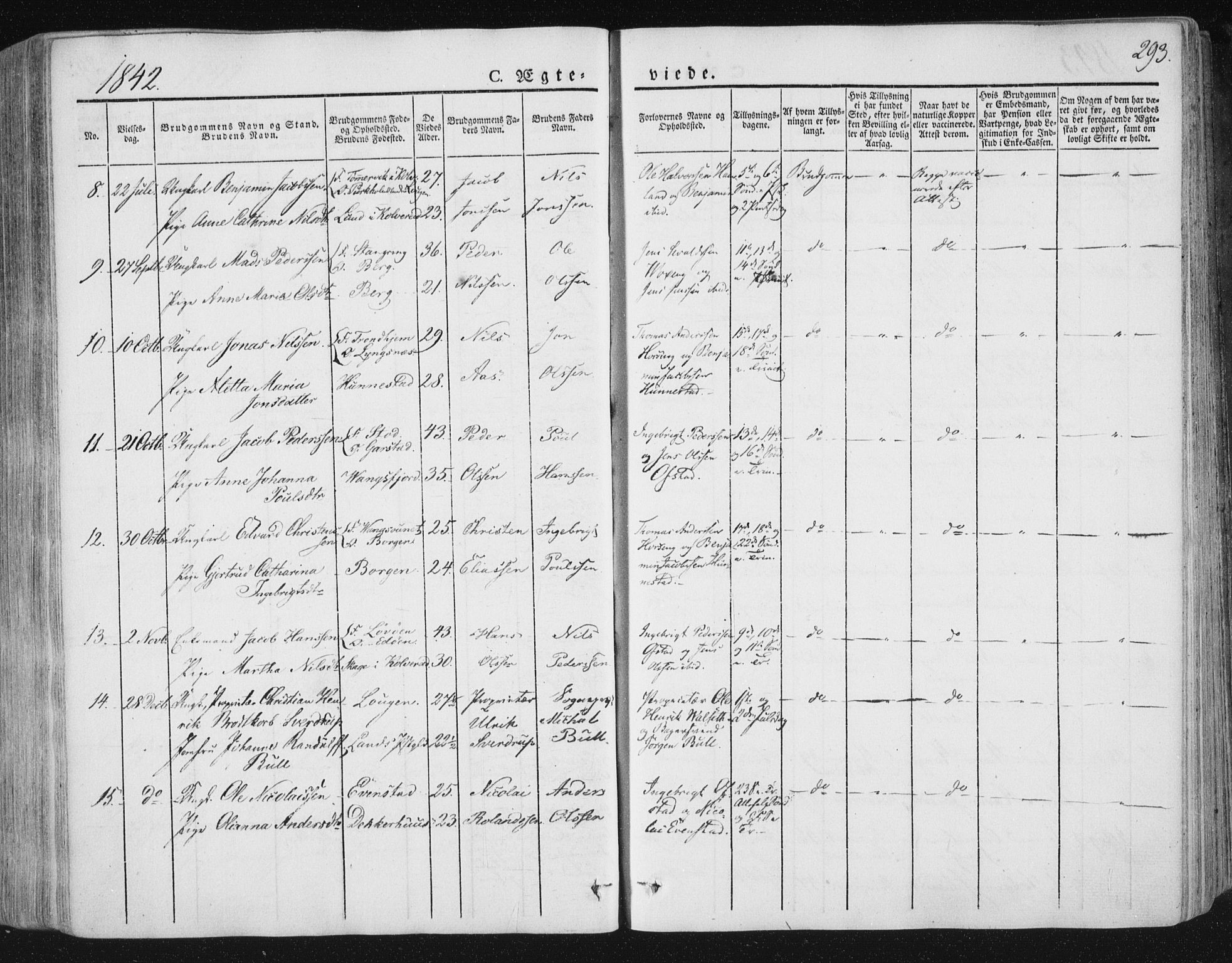 Ministerialprotokoller, klokkerbøker og fødselsregistre - Nord-Trøndelag, SAT/A-1458/784/L0669: Parish register (official) no. 784A04, 1829-1859, p. 293