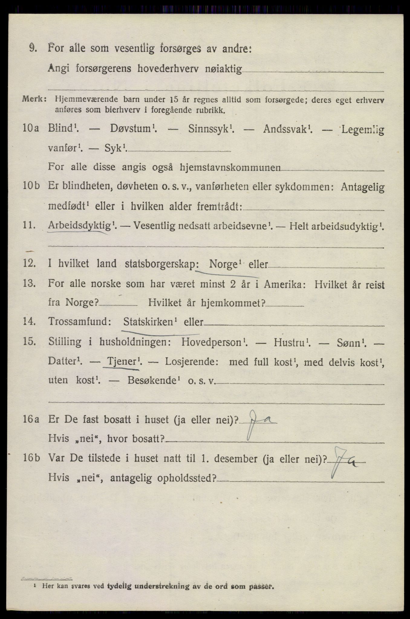 SAKO, 1920 census for Strømm, 1920, p. 2010