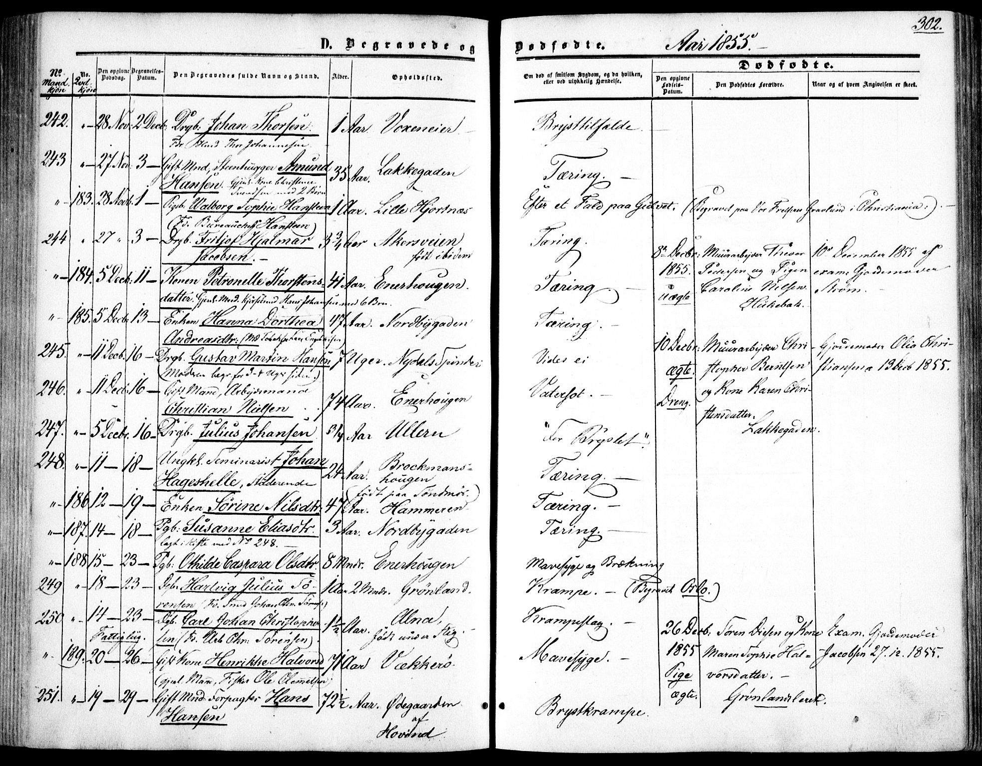Vestre Aker prestekontor Kirkebøker, AV/SAO-A-10025/F/Fa/L0002: Parish register (official) no. 2, 1855-1877, p. 302