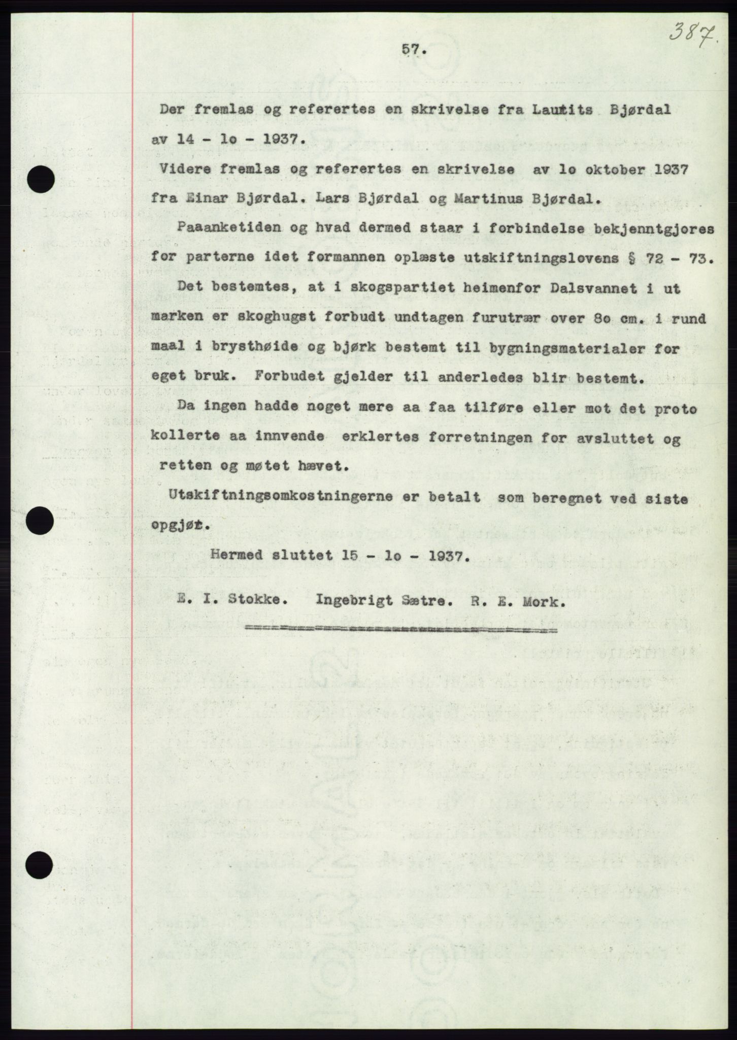 Søre Sunnmøre sorenskriveri, AV/SAT-A-4122/1/2/2C/L0065: Mortgage book no. 59, 1938-1938, Diary no: : 817/1938