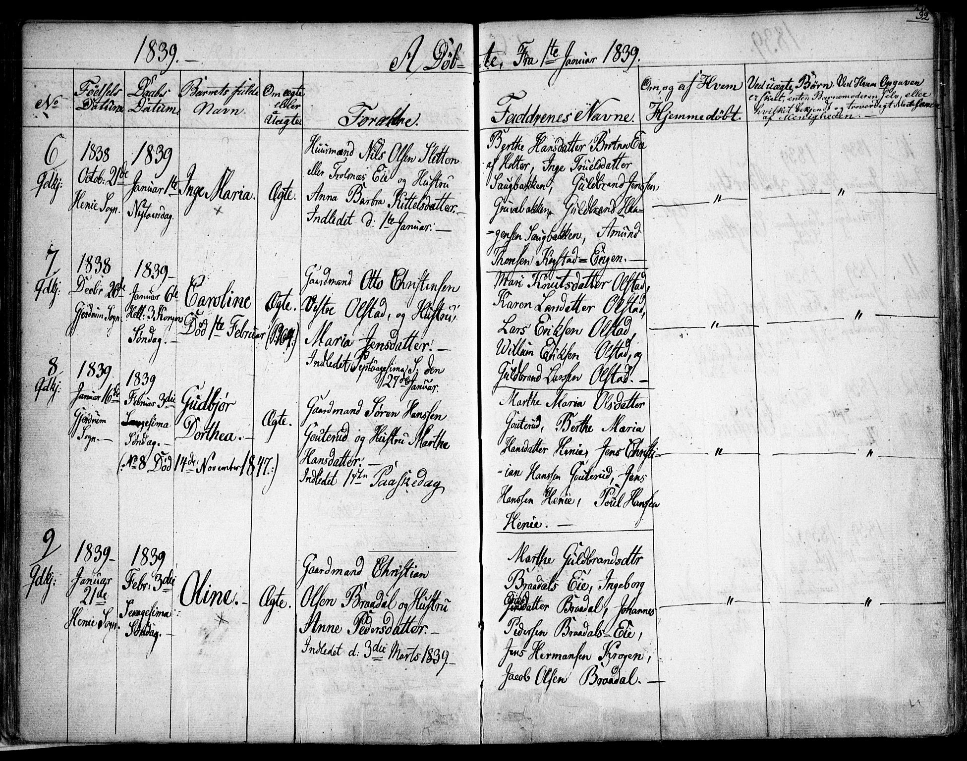 Gjerdrum prestekontor Kirkebøker, AV/SAO-A-10412b/F/Fa/L0005: Parish register (official) no. I 5, 1835-1845, p. 32