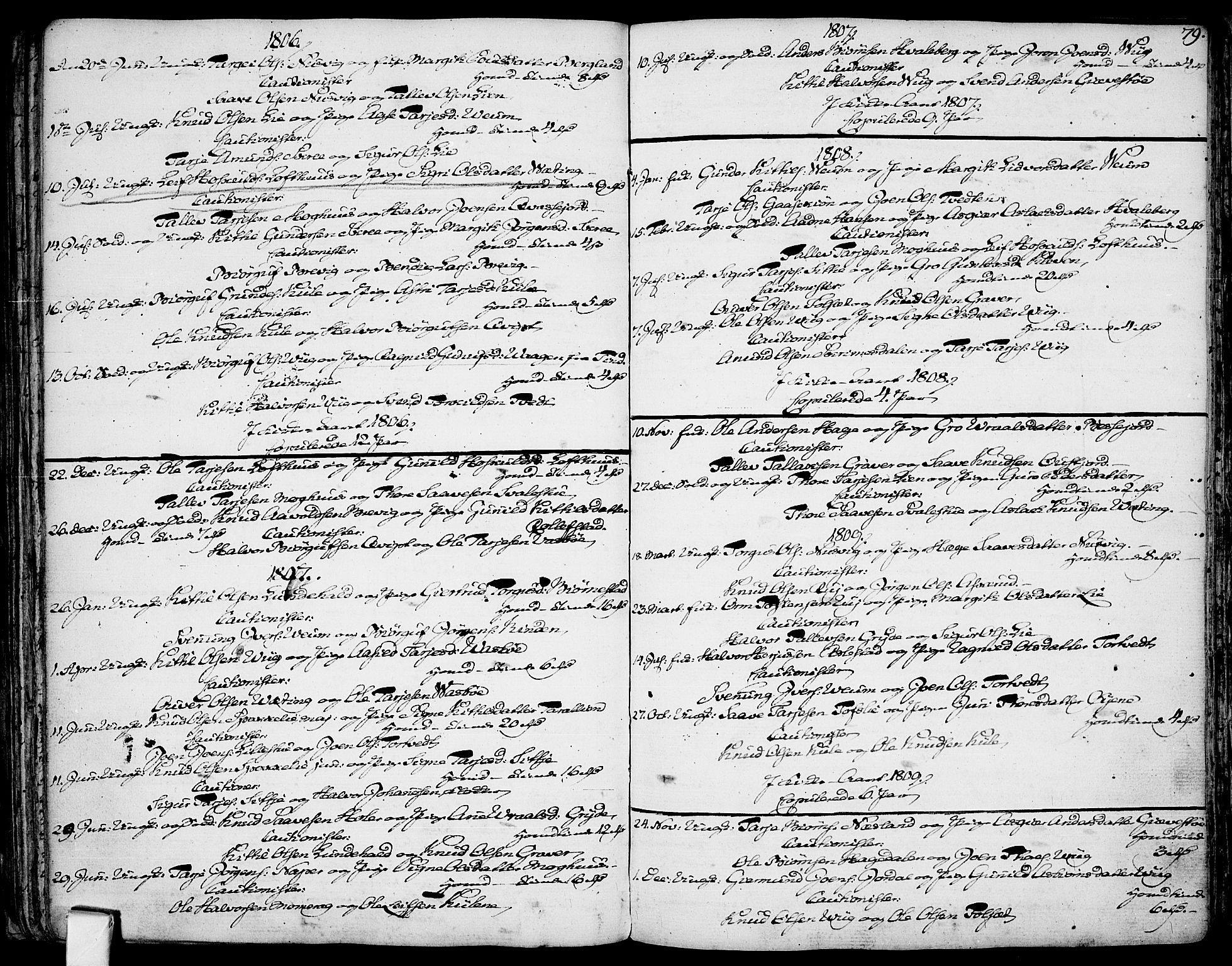 Fyresdal kirkebøker, SAKO/A-263/F/Fa/L0002: Parish register (official) no. I 2, 1769-1814, p. 79