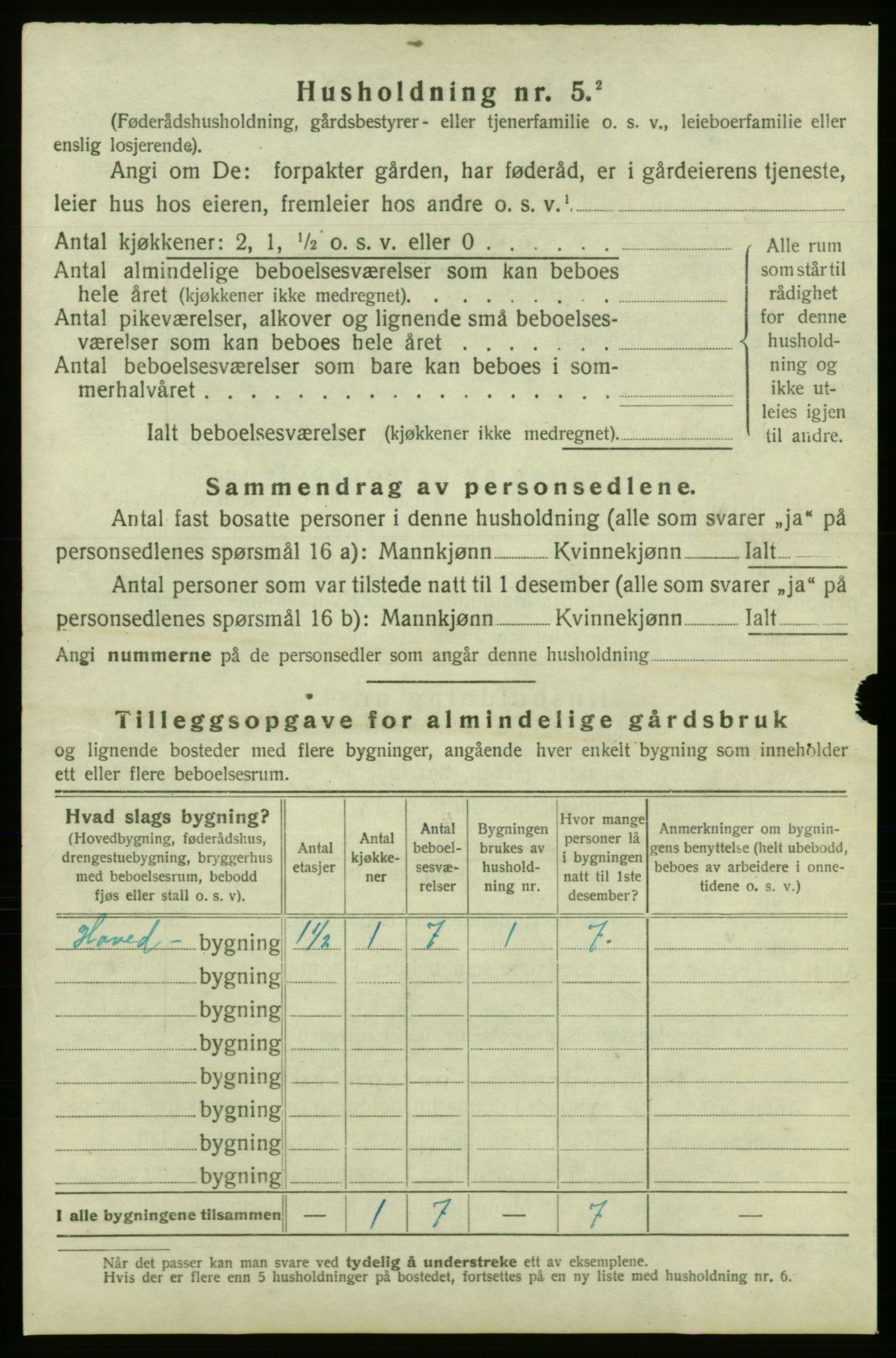 SAB, 1920 census for Kvinnherad, 1920, p. 2822