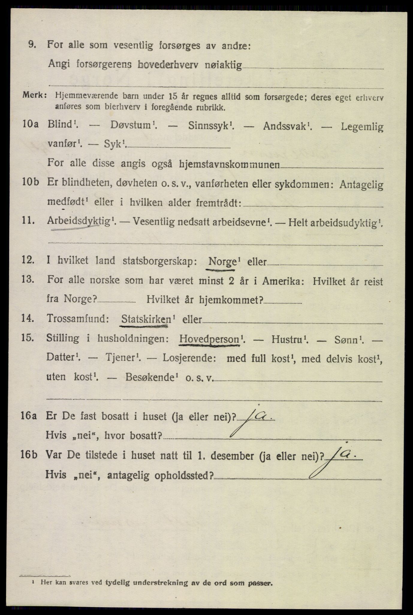 SAH, 1920 census for Elverum, 1920, p. 25725