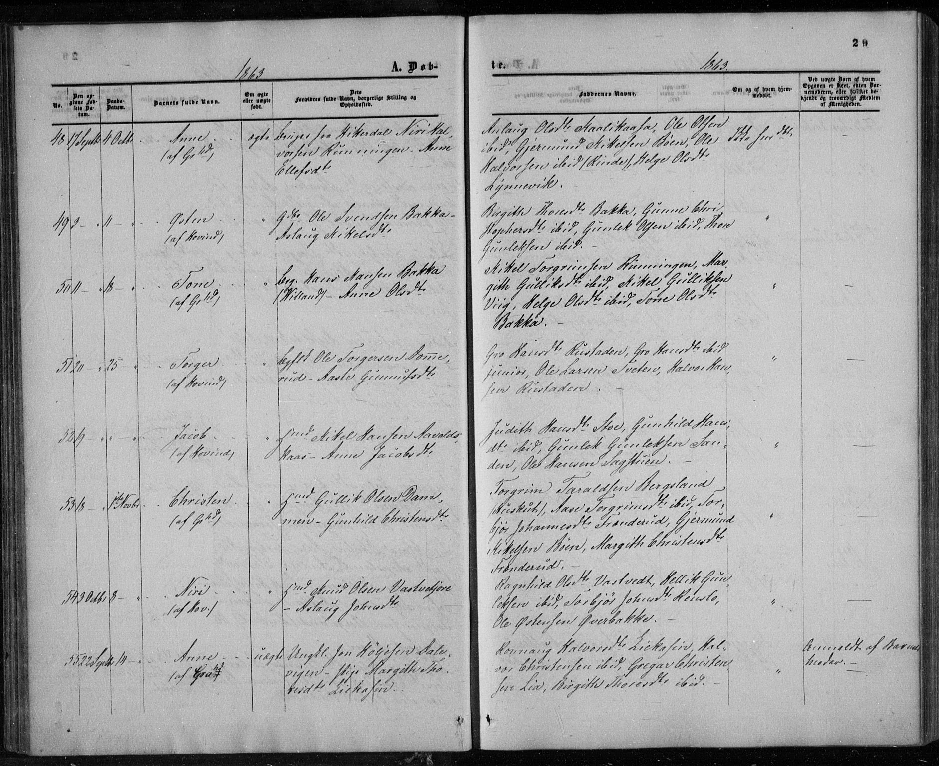 Gransherad kirkebøker, AV/SAKO-A-267/F/Fa/L0003: Parish register (official) no. I 3, 1859-1870, p. 29