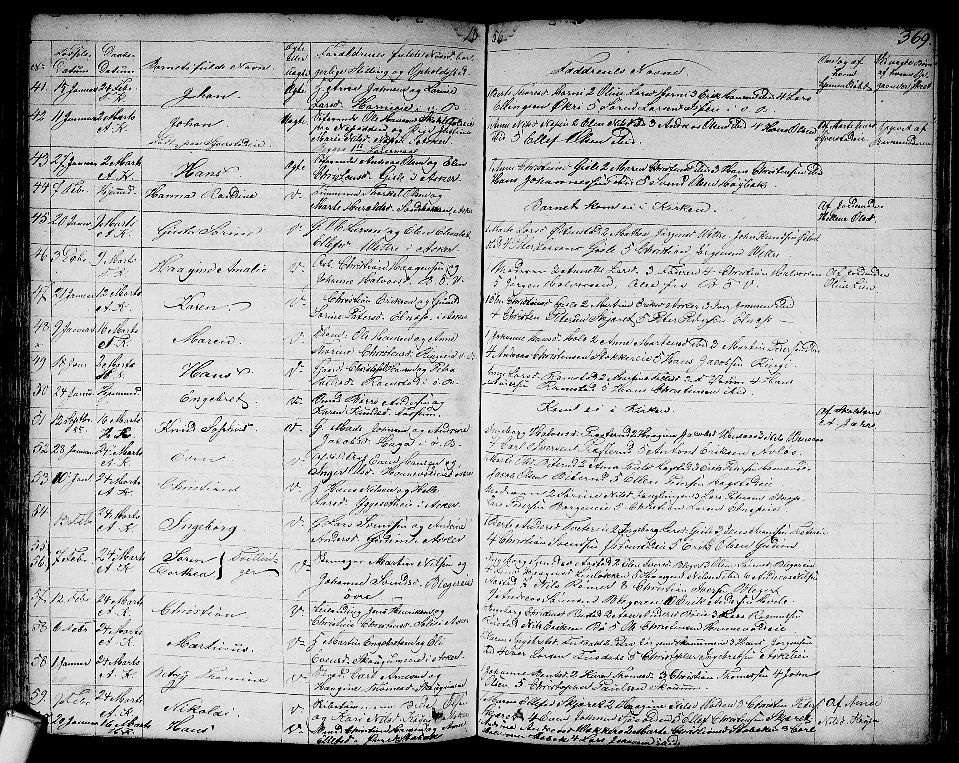 Asker prestekontor Kirkebøker, AV/SAO-A-10256a/F/Fa/L0007: Parish register (official) no. I 7, 1825-1864, p. 369