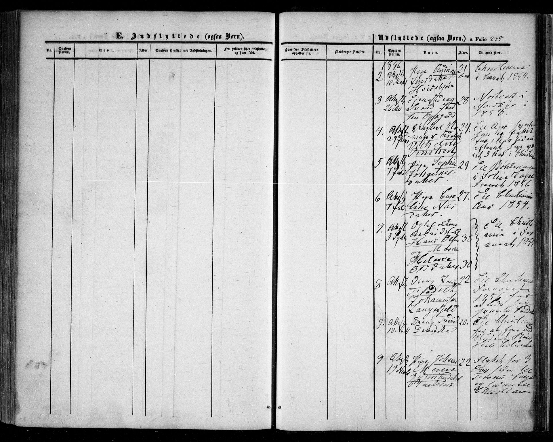 Nesodden prestekontor Kirkebøker, AV/SAO-A-10013/F/Fa/L0007: Parish register (official) no. I 7, 1848-1868, p. 235