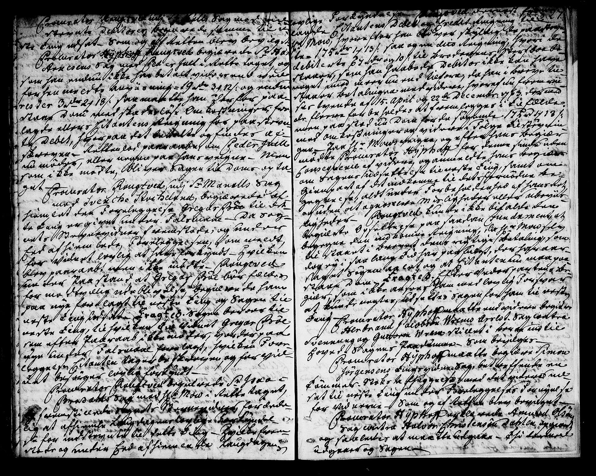 Nedre Telemark sorenskriveri, SAKO/A-135/F/Fa/L0023: Tingbok, 1765-1767, p. 527