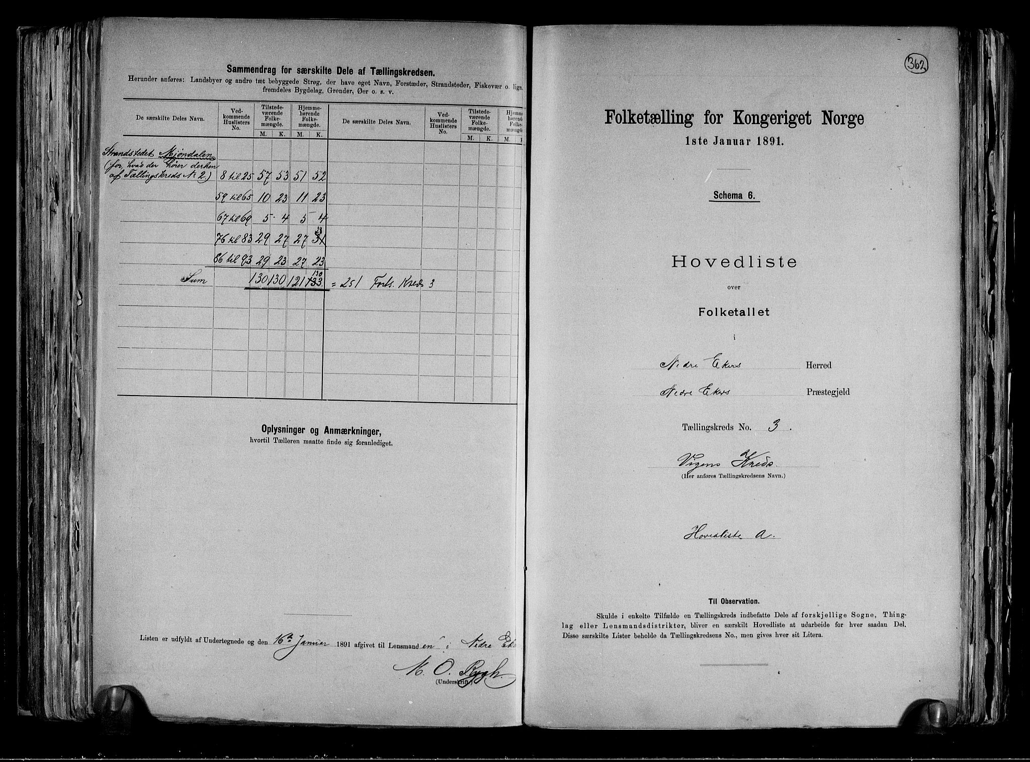 RA, 1891 census for 0625 Nedre Eiker, 1891, p. 9